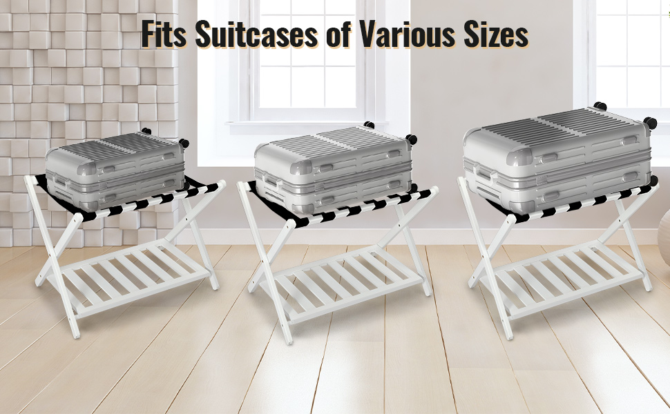Foldable Bamboo Suitcase Stand