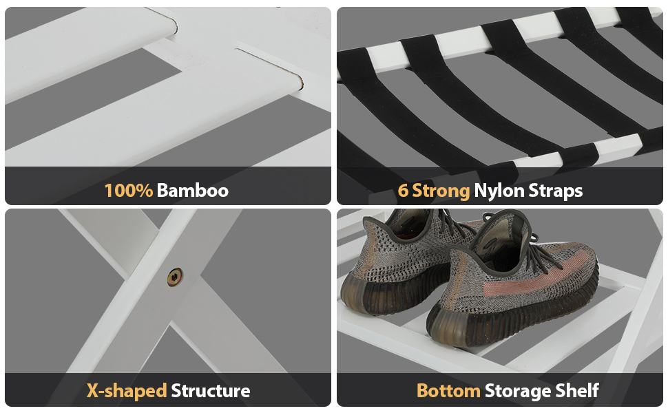 Foldable Bamboo Suitcase Stand