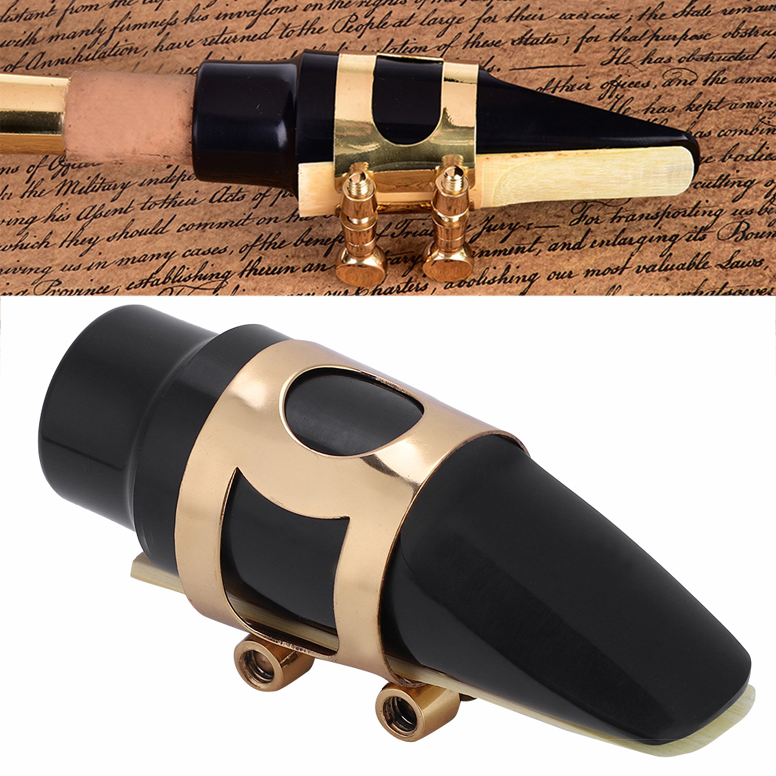 Soprano Sax Saxophone ABS Mouthpiece With Cap Metal Buckle Reed Pads Music KRI✈️