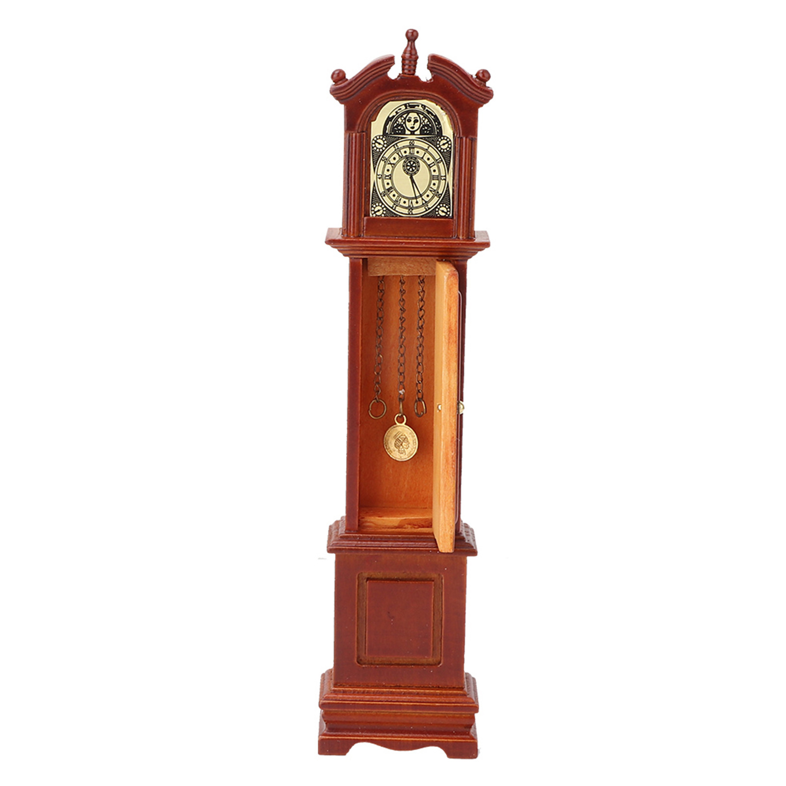 Vintage Floor Clock Living Room Furniture Toy For 1:12 Miniature Doll Hous KRI✈️