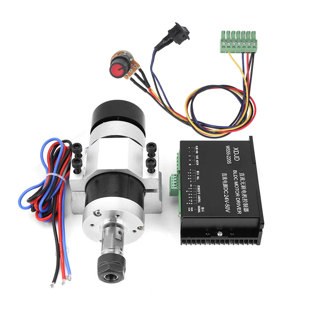 ER16 500W High Speed Air Cooling Brushless Spindle Motor Driver Clamp KRI✈️
