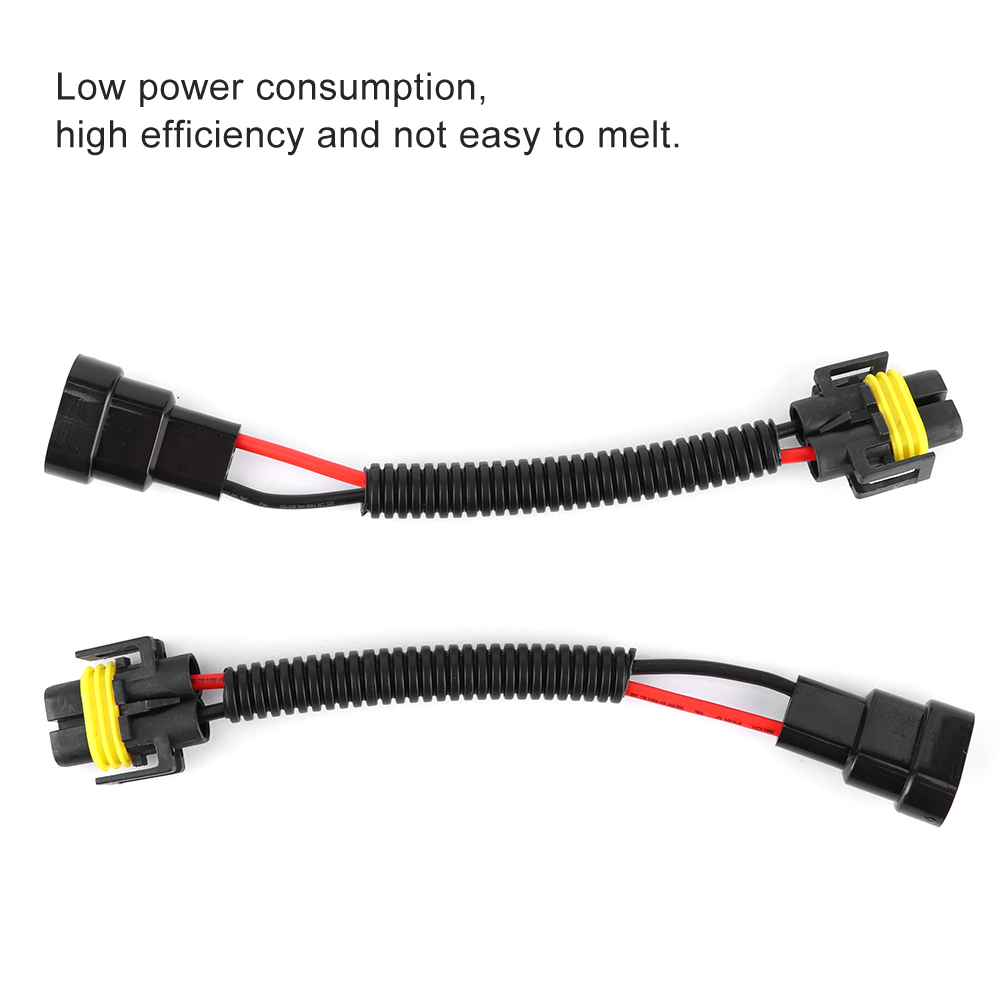 2Pcs 9005/9006 Male To H11 Female Bulbs Adapter Conversion Wire Connector