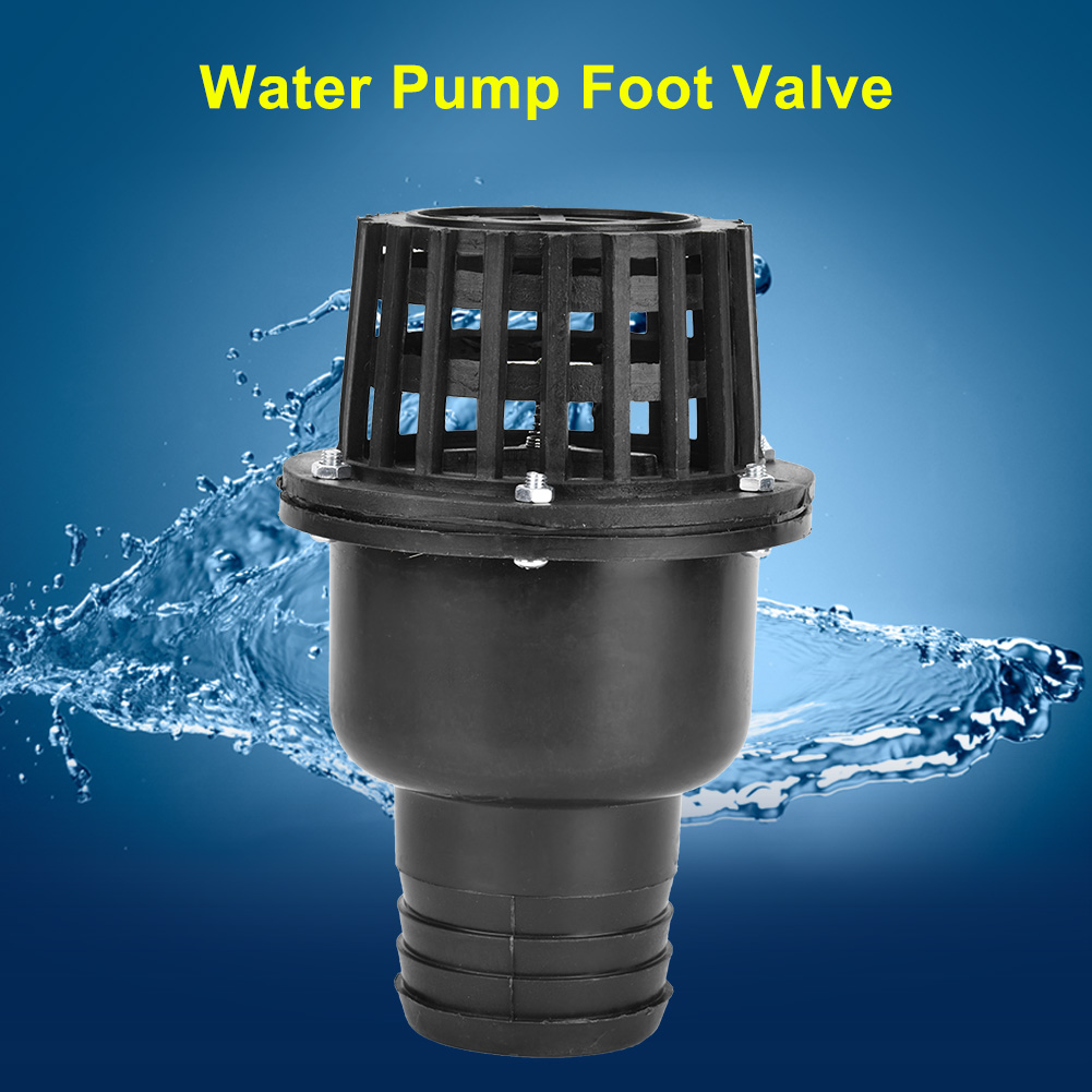 Low Pressure Black PVC Water Pump Foot Valve Flat Check Valve for Fluid Machine
