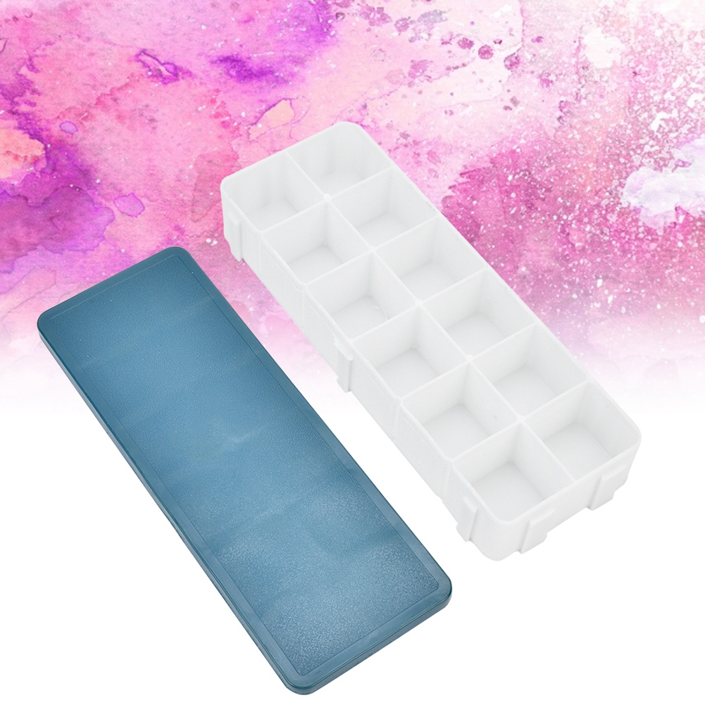 Rubber Cover Palette Box Watercolor Pigment Modulation Box (12 Compartment KRI✈️