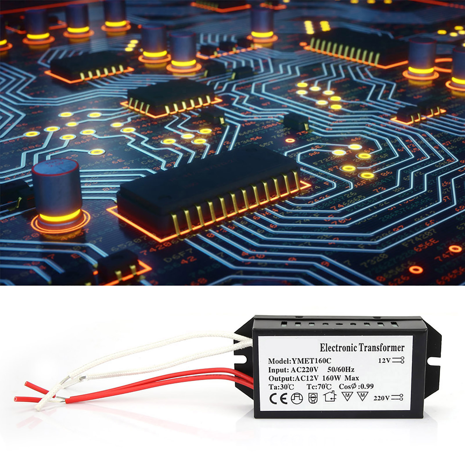 220V To 12V Electronic Transformer Voltage Converter Smart Power Supply