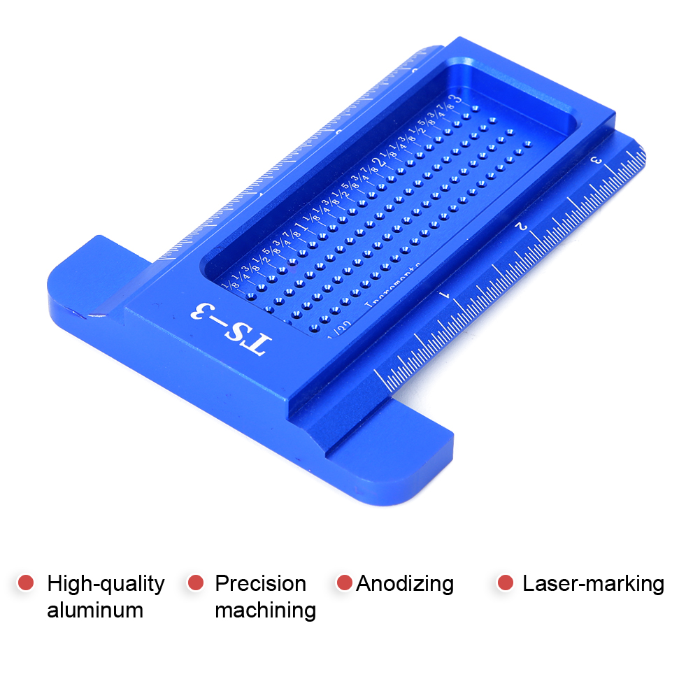 TS-3 Aluminum Alloy Ruler Woodworking Measuring Tool Mini Scriber Hardware KRI✈️
