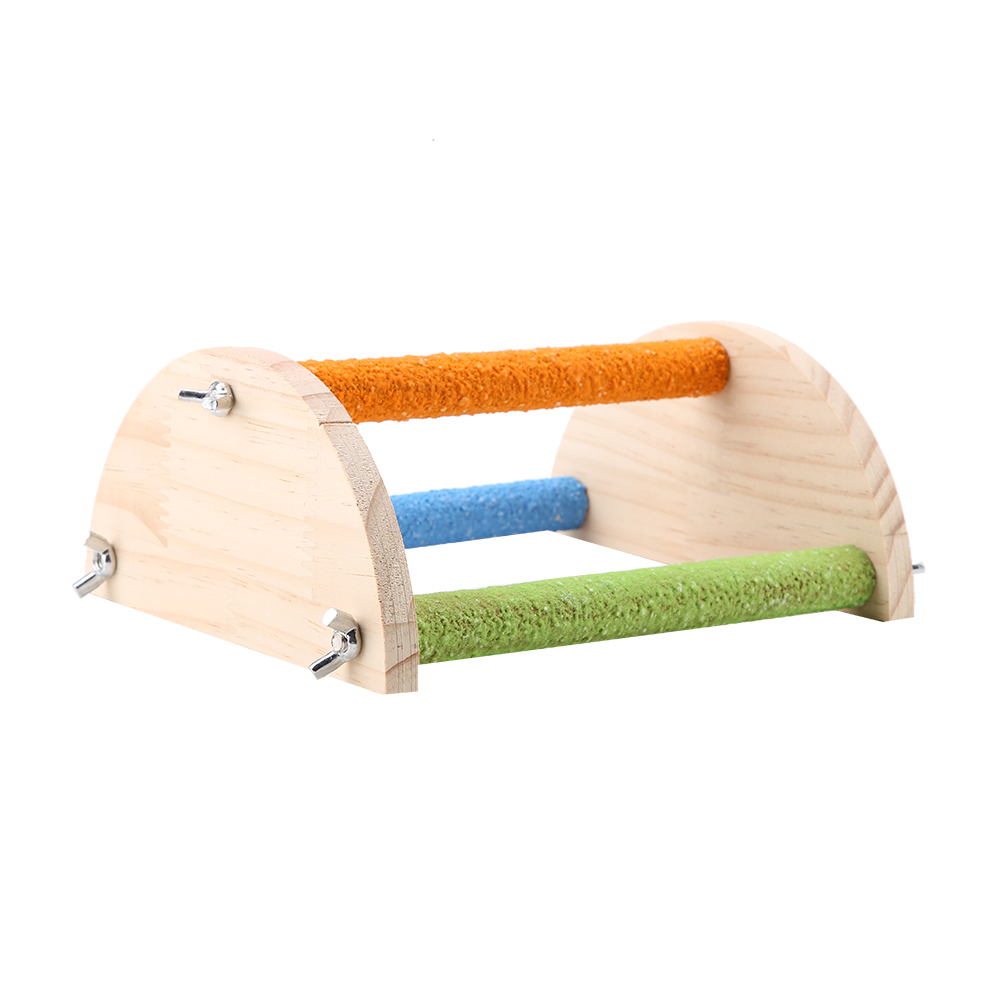 Bird Wooden Perch Wooden Platform Natural Wood Stand Toy Branch For Birds( KRI✈️