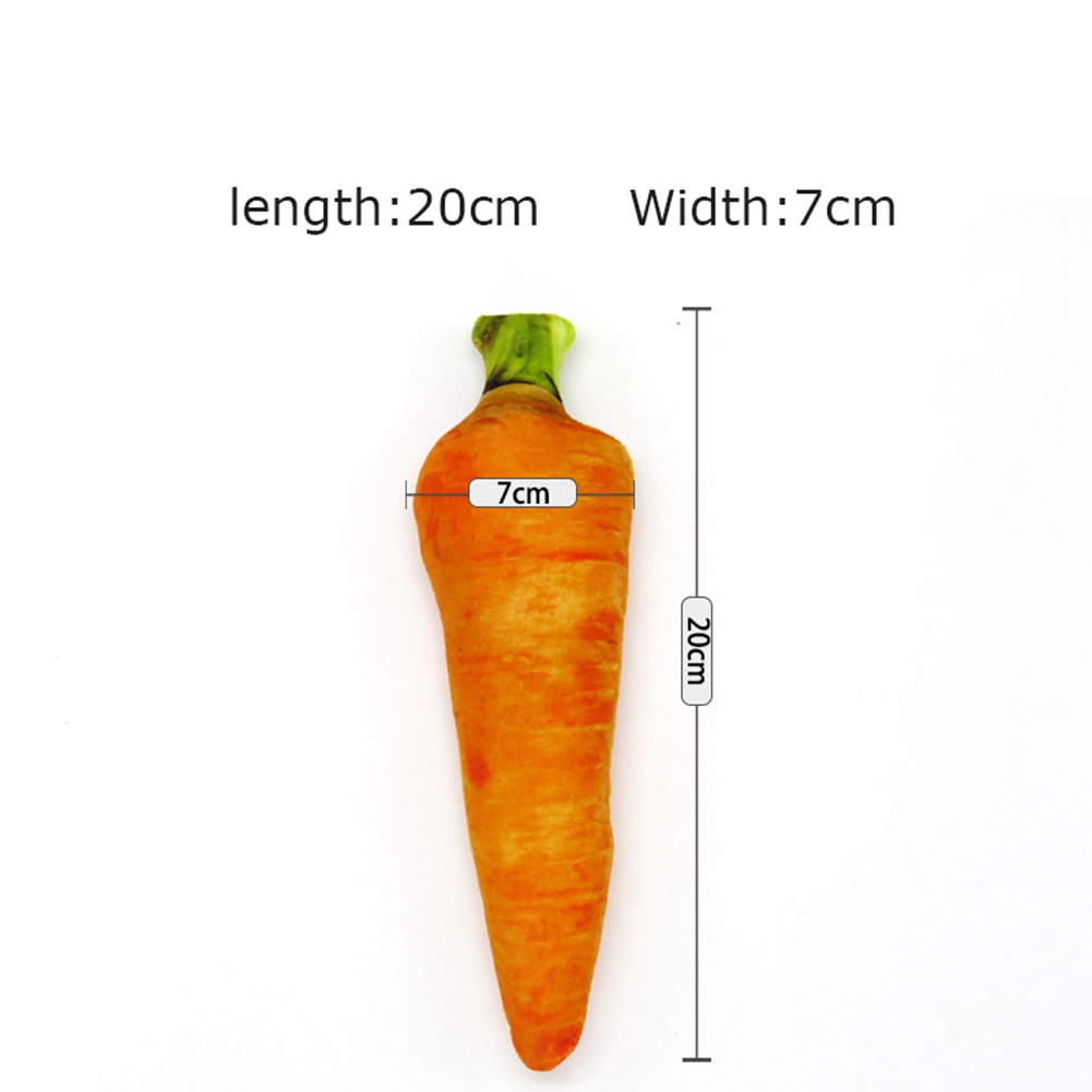 Pet Dog Plush Canvas Toy Simulation Vegetable Chew Squeak Toys(Carrot Cat KRI✈️