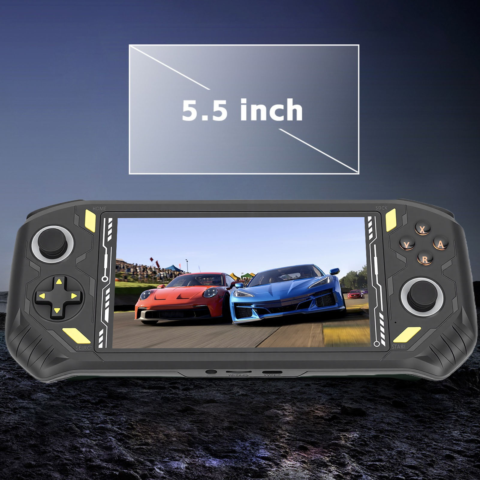 Retro Handheld Game Console with Dual Controllers for Multiplayer Action