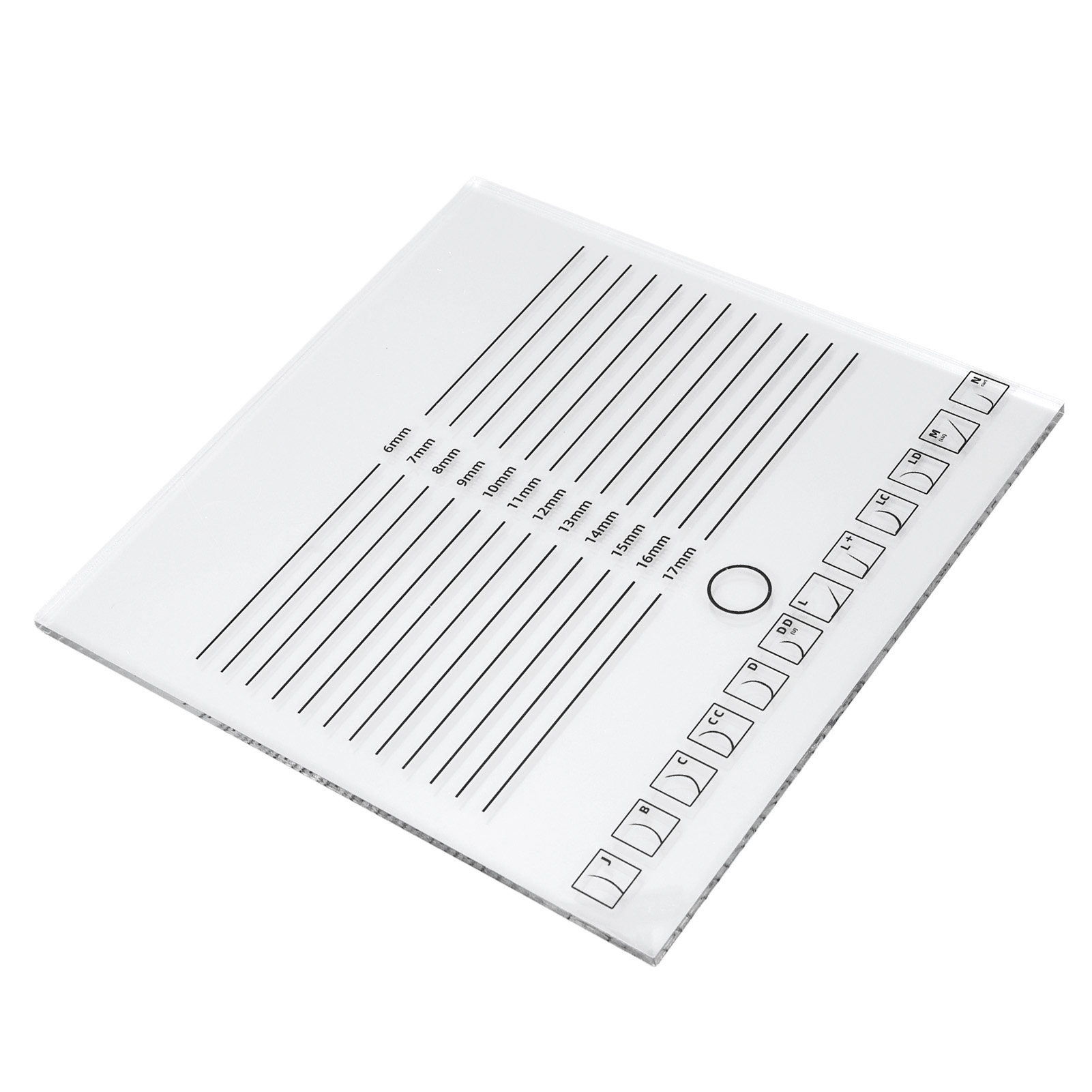 20x20cm Eyelash Extension Plastic Tray Clear Scale Transparency Large Lash Tray
