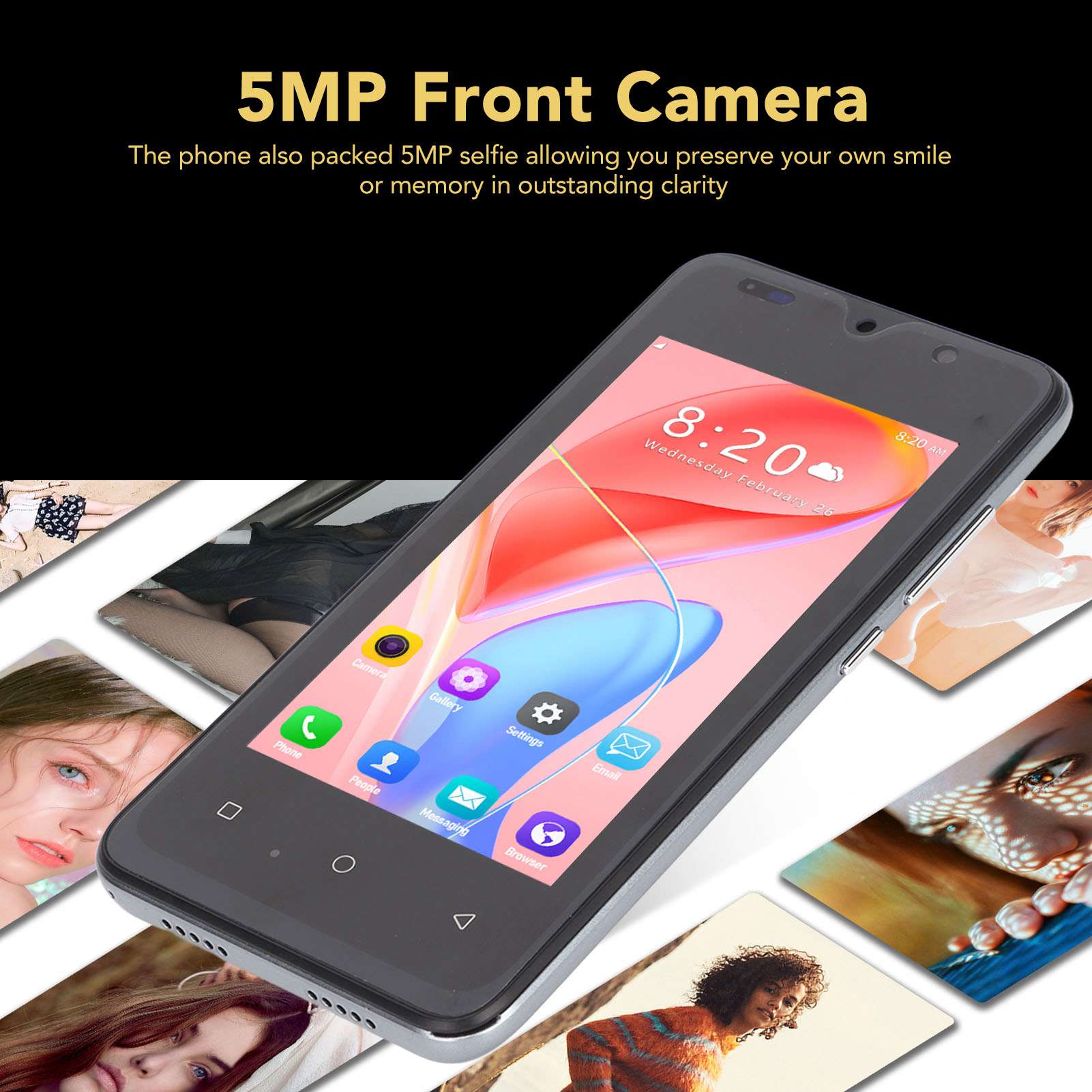 4.66 Inch Mobile Phone 1GB RAM 8GB ROM Maximum Support 128G Expansion Dual SIM