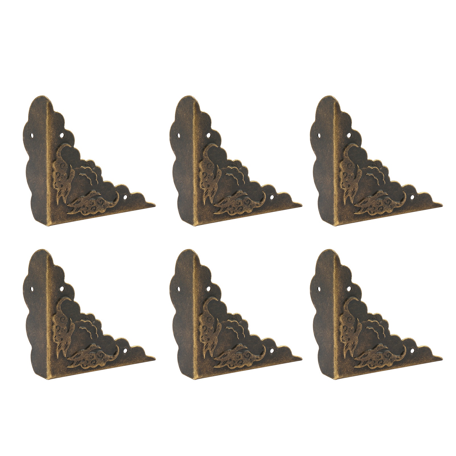 12Pcs Vintage Bronze Iron Corner Decorative Protector For Wooden Box Edge KRI✈️