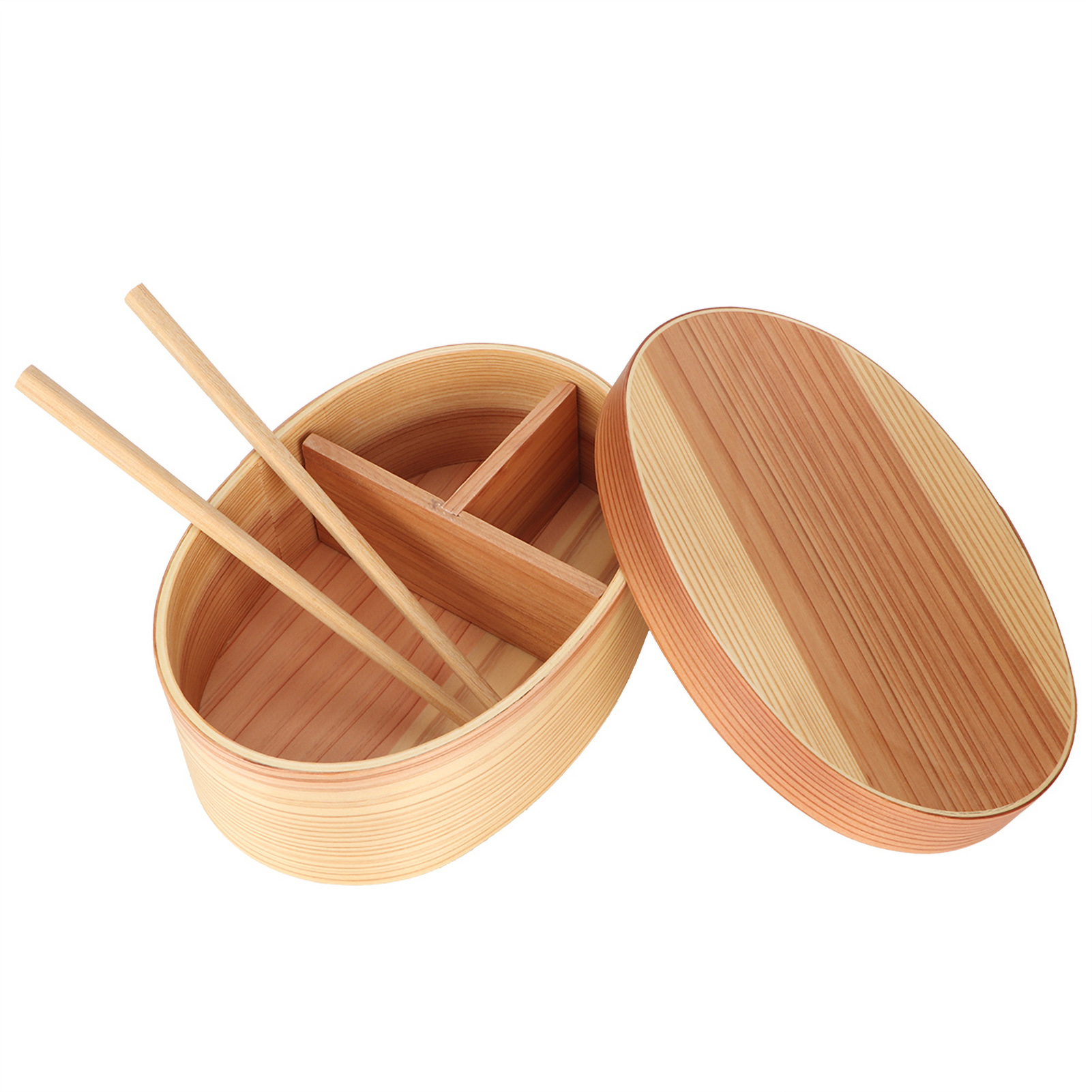 1Layer Box Wood Lunch Box Wooden Sushi Tableware Bowl Food Container KRI✈️