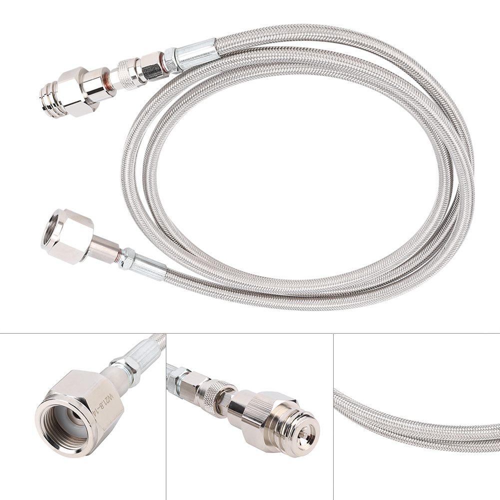 1.8m High Pressure Hose CO2 For Soda To External W21.8‑14 Tank Direct Adap KRI✈️