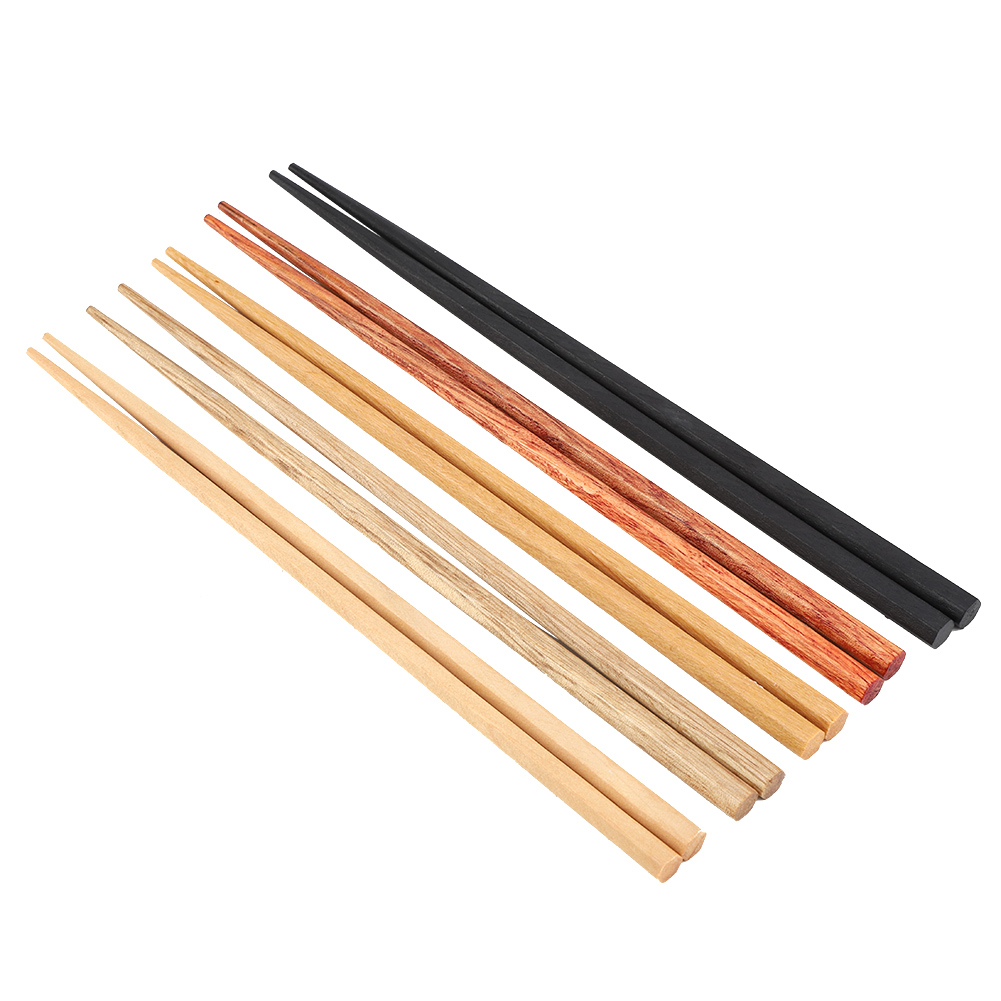 5Pcs Multicolored Natural Logs Wooden Paint Handmade Reusable Chopsticks W KRI✈️