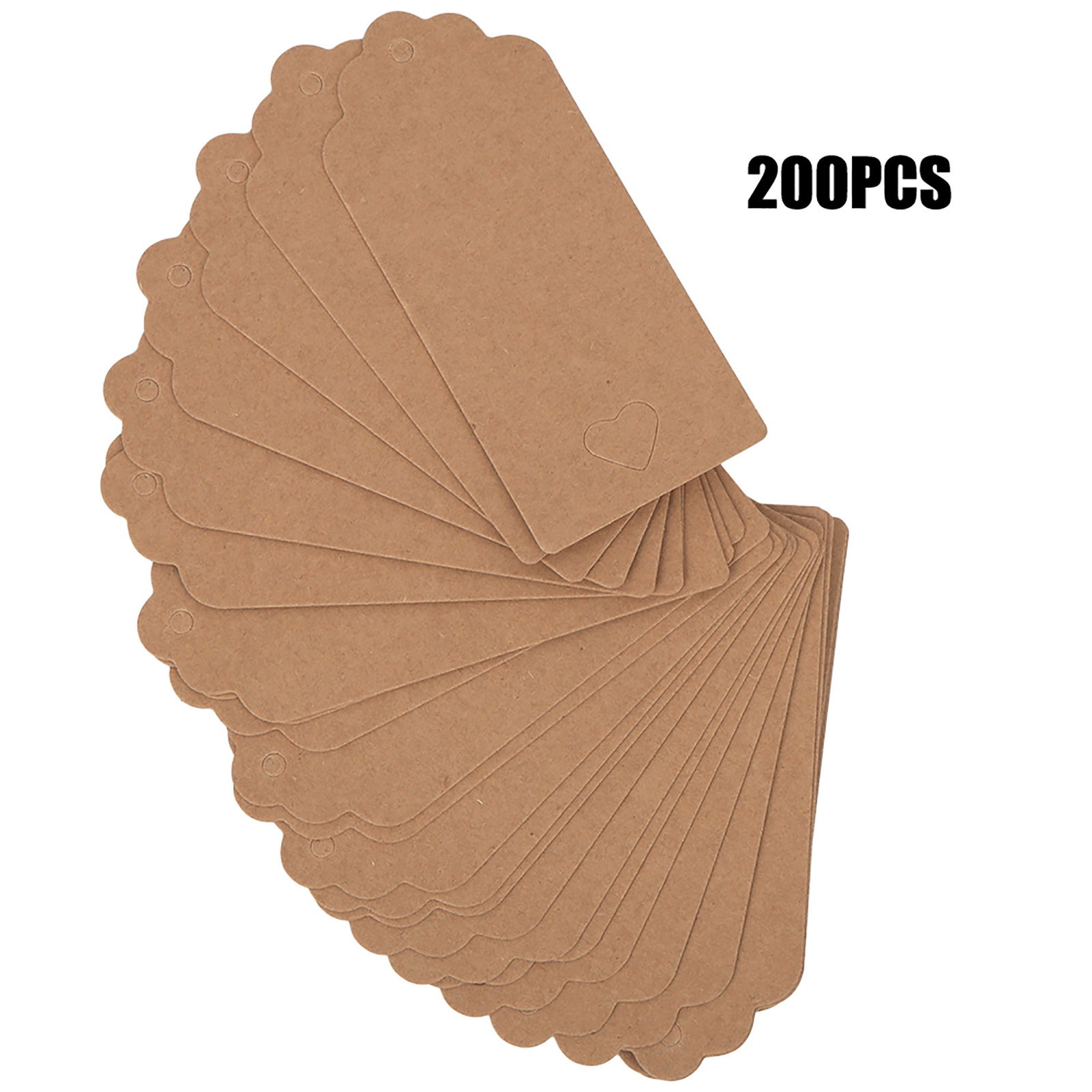 200pcs Kraft Paper Tag Wedding Packing Decoration Clothing Hanging Label T KRI✈️