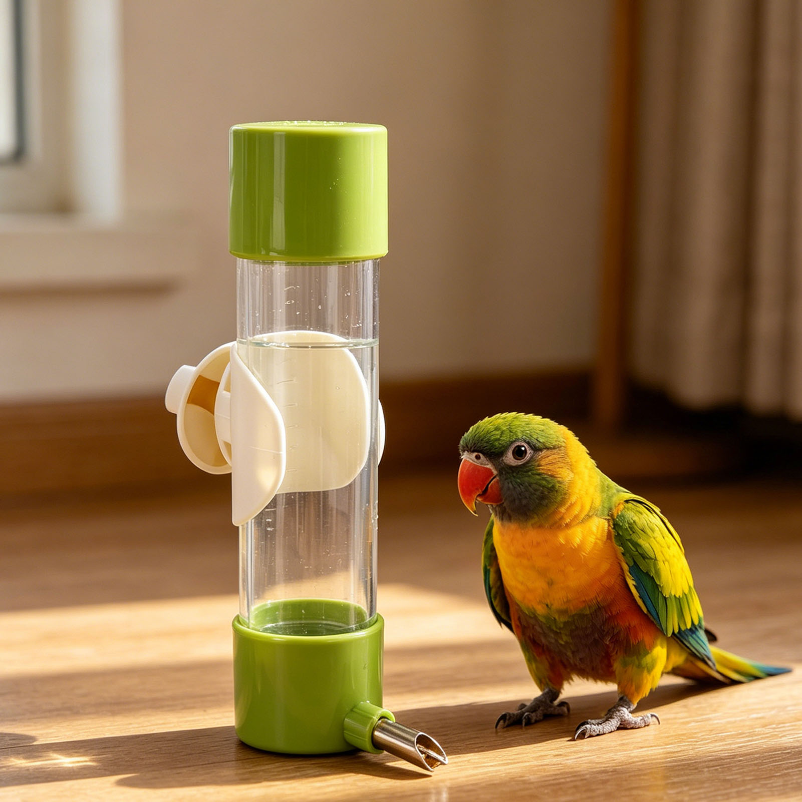 200ml Bird Cage Water Feeder Easy to Refill Leakproof