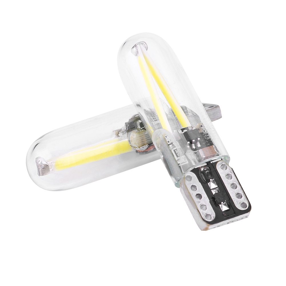 Pair Of 8-28V W5W T10 Glass COB Filament LED Car Reading DRL Turn Signal L KRI✈️