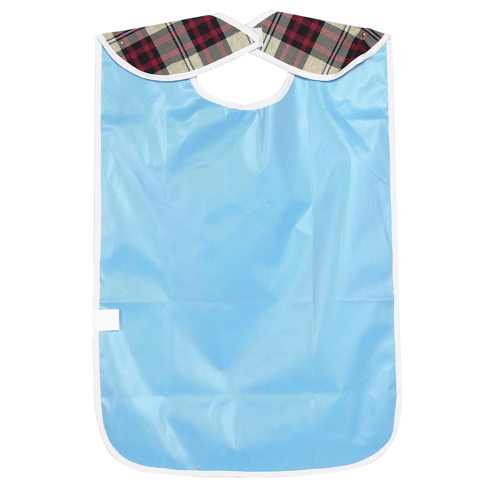 Waterproof Adult Elder Mealtime Bib Washable Pocketed Dinning Aid Clothing