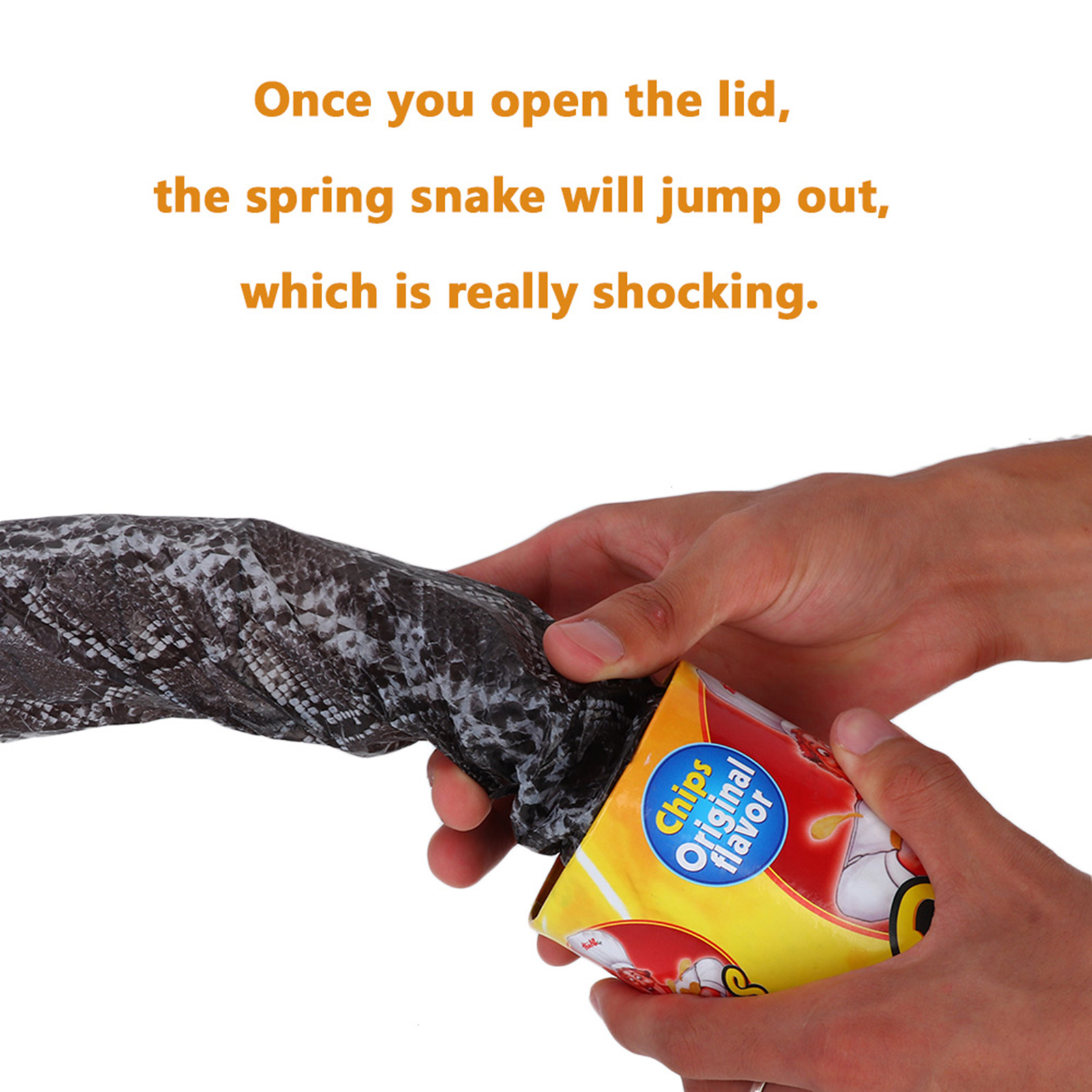 Funny Tricky Toys Magic Potato Chip Spring Snake Toy Prank Props Party