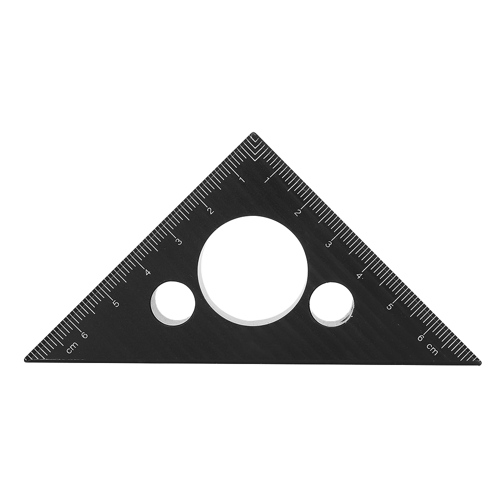 Thickened 45 Degree Aluminum Alloy Triangular Angle Ruler Woodworking Meas KRI✈️