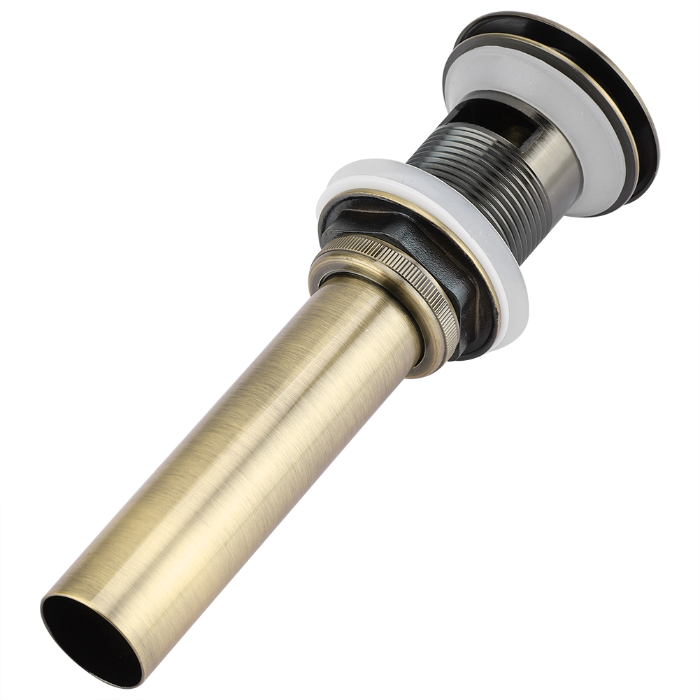 G1 1/4 Brass Bathroom Basin Sink Pop Up Drain Assembly With Over (Gr KRI✈️