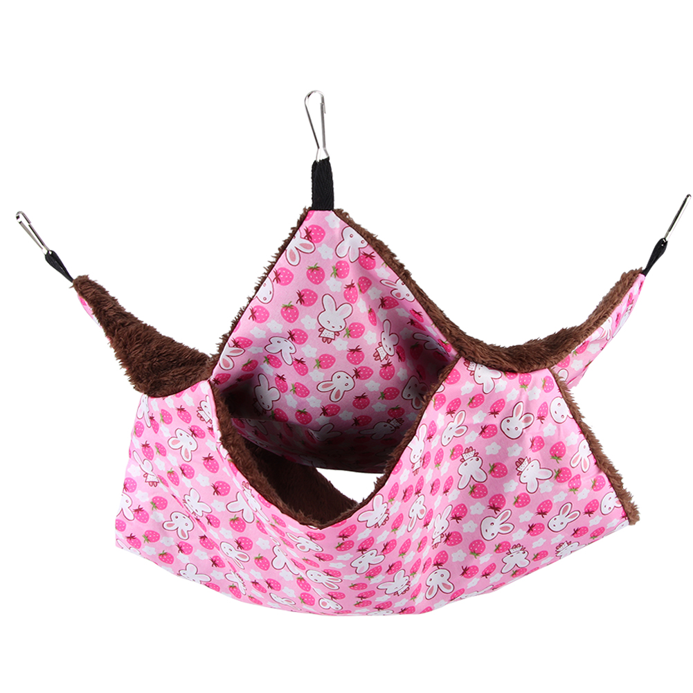 °Pink Rabbit Double Layer Interlayer Warm Hammock Hanging Bed House Sleeping Bag