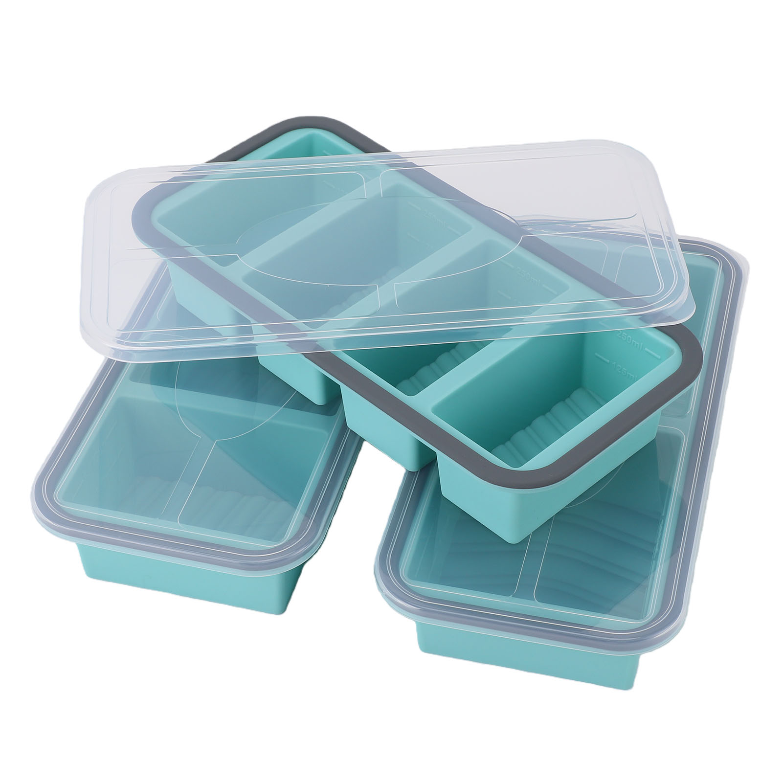 3PCS Silicone Freezer Soup Container with Stable Structure for Easy Release