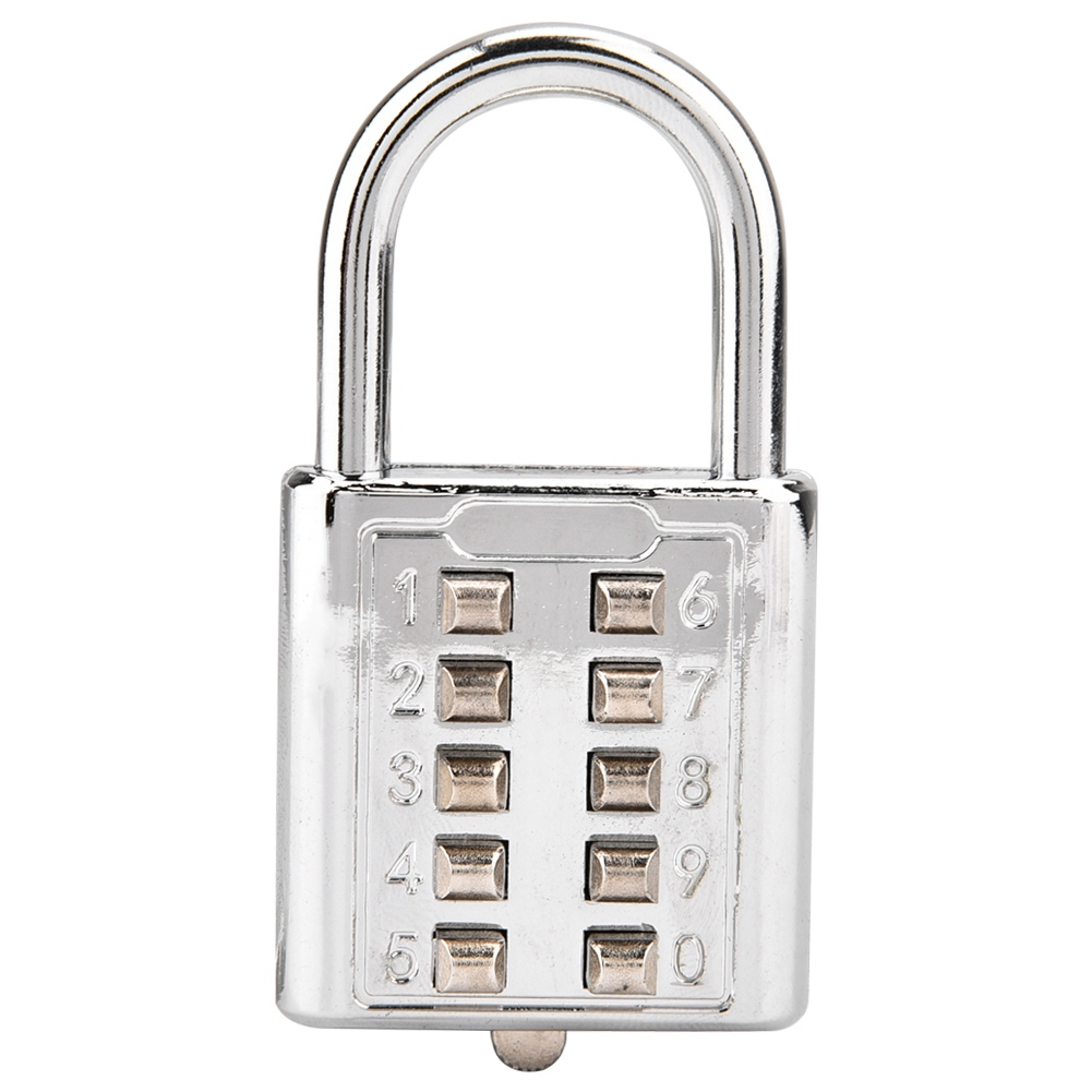 10-digit Push Button Combination Password Padlock Blind Button Padlock KRI✈️