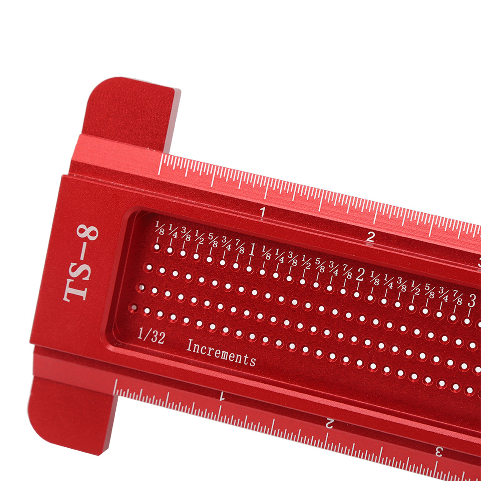 TS-8 Woodworking Hole Ruler Aluminum T Shaped Measuring Tool Mini Scriber KRI✈️