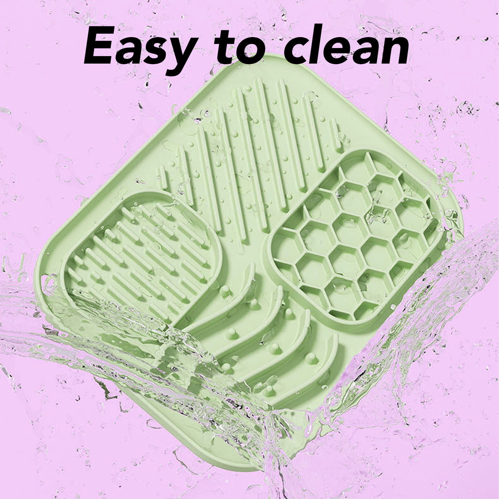 Square Dog Slow Feeder Lick Pad for Anxiety Relief Pet Food Mats