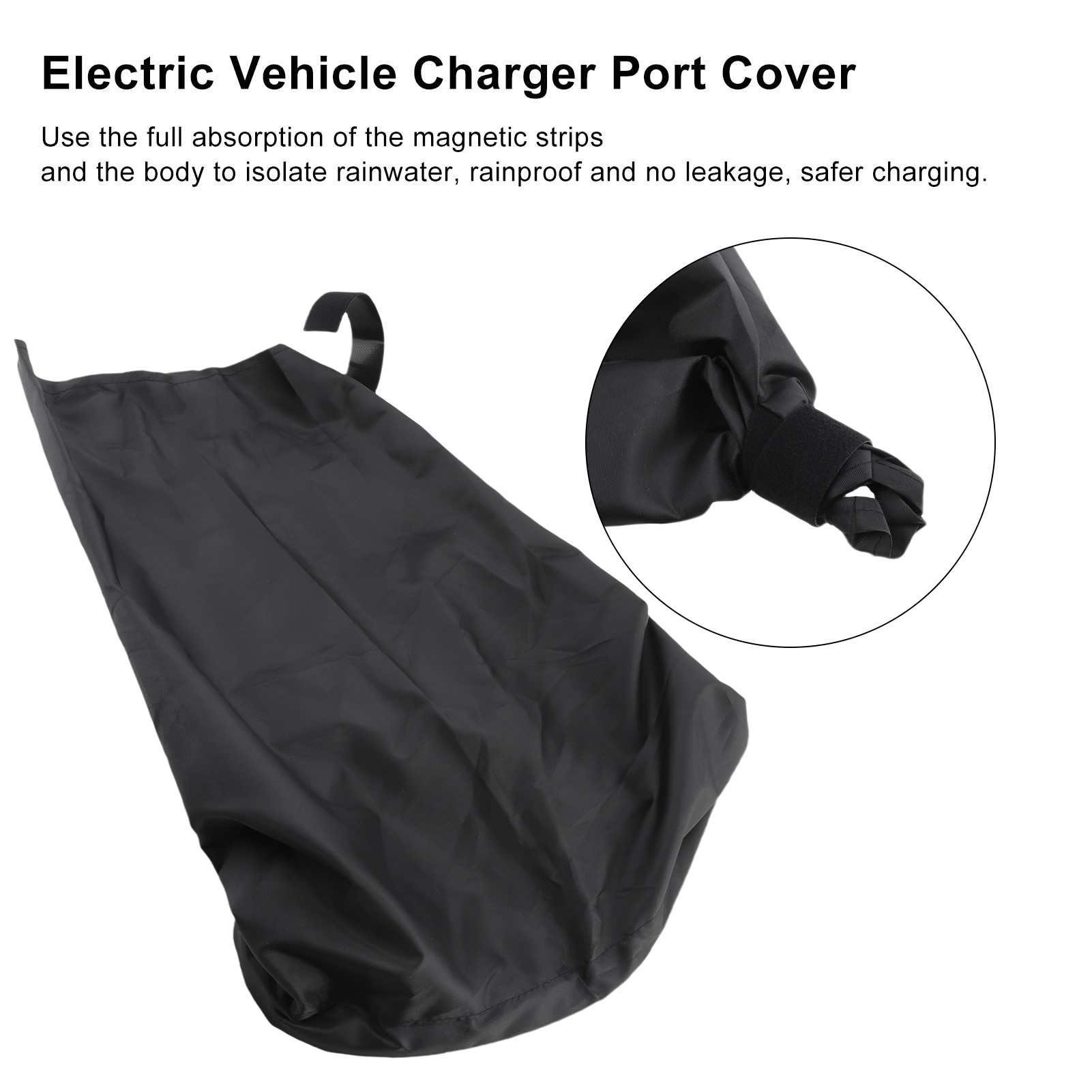EV Port Rainproof Cover Sun Dust Protection Strong Magnetic Adsorption