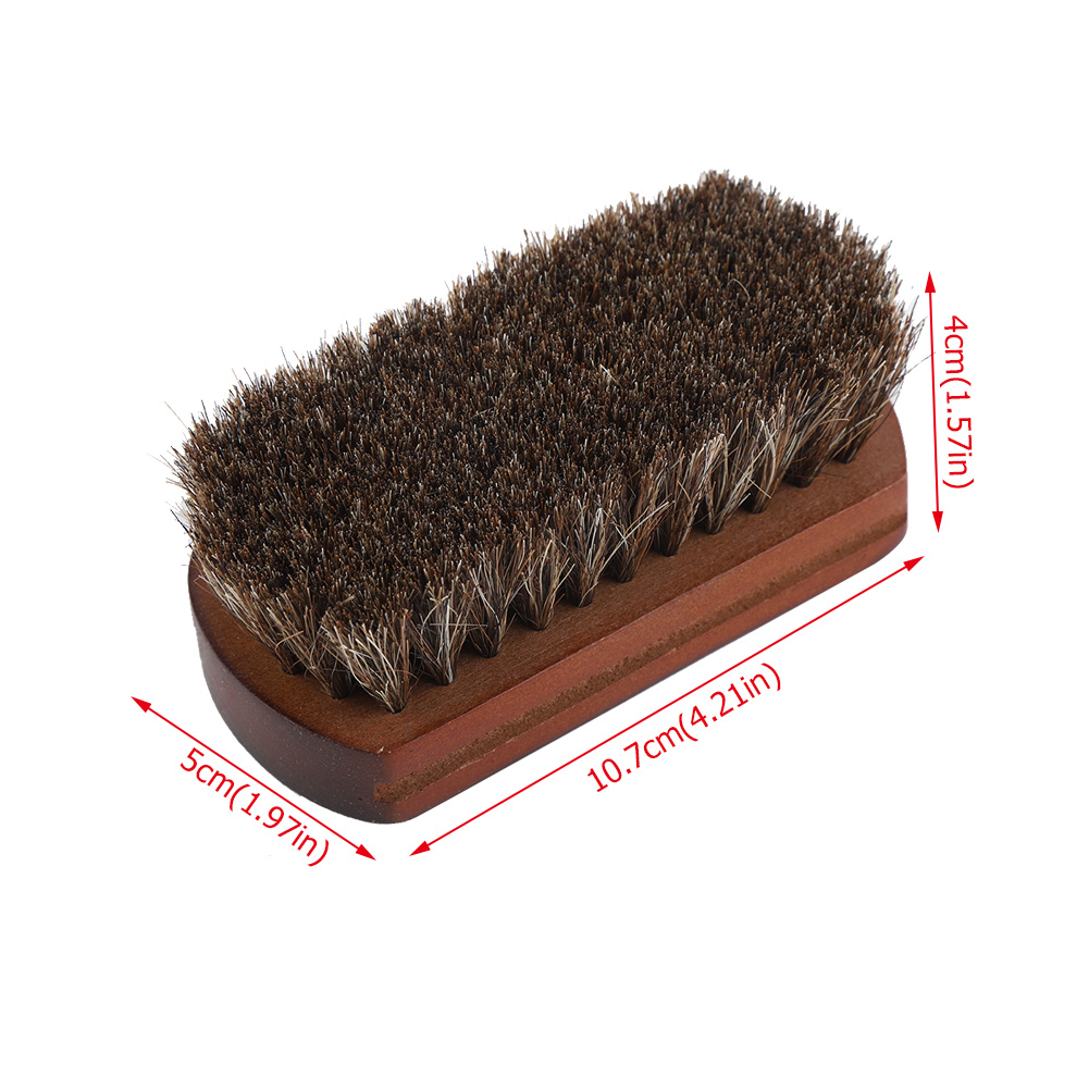 Shoes Boots Polishing Buffing Cleaning Brush With Wooden Base Dust Dirt Re KRI✈️
