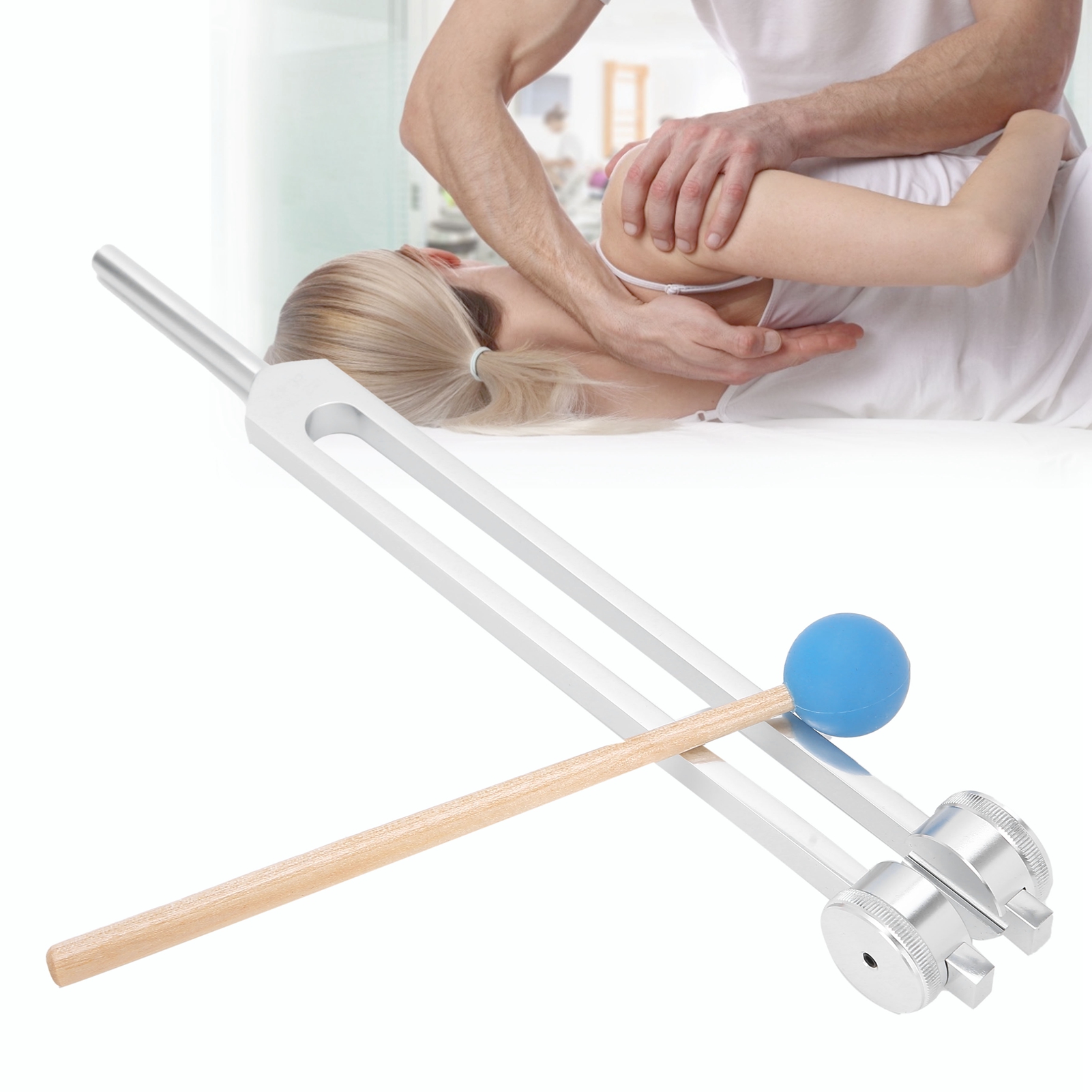 68.05Hz Tuning Fork Massage Therapy Stress Relieve Tuning Fork With Wooden