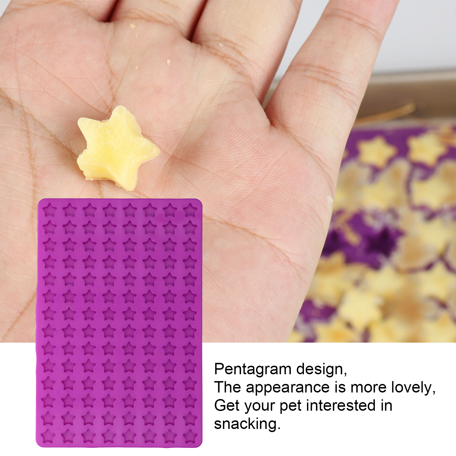 Dog Cookie Molds 112 Holes Five Pointed Star Silicone Biscuit Molds For DIY