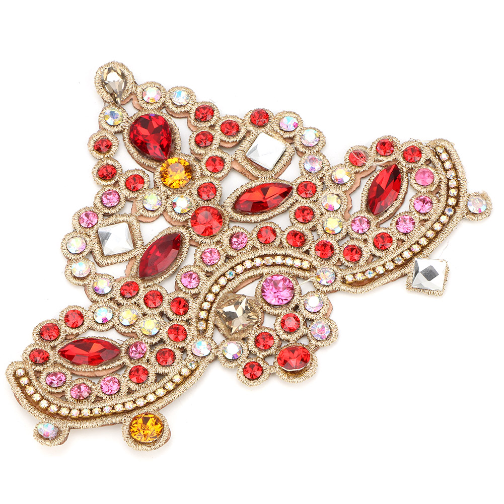 2pcs Rhinestone Crystal Applique Sew On Faux Pearl Patch For Clothes Shoes KRI✈️