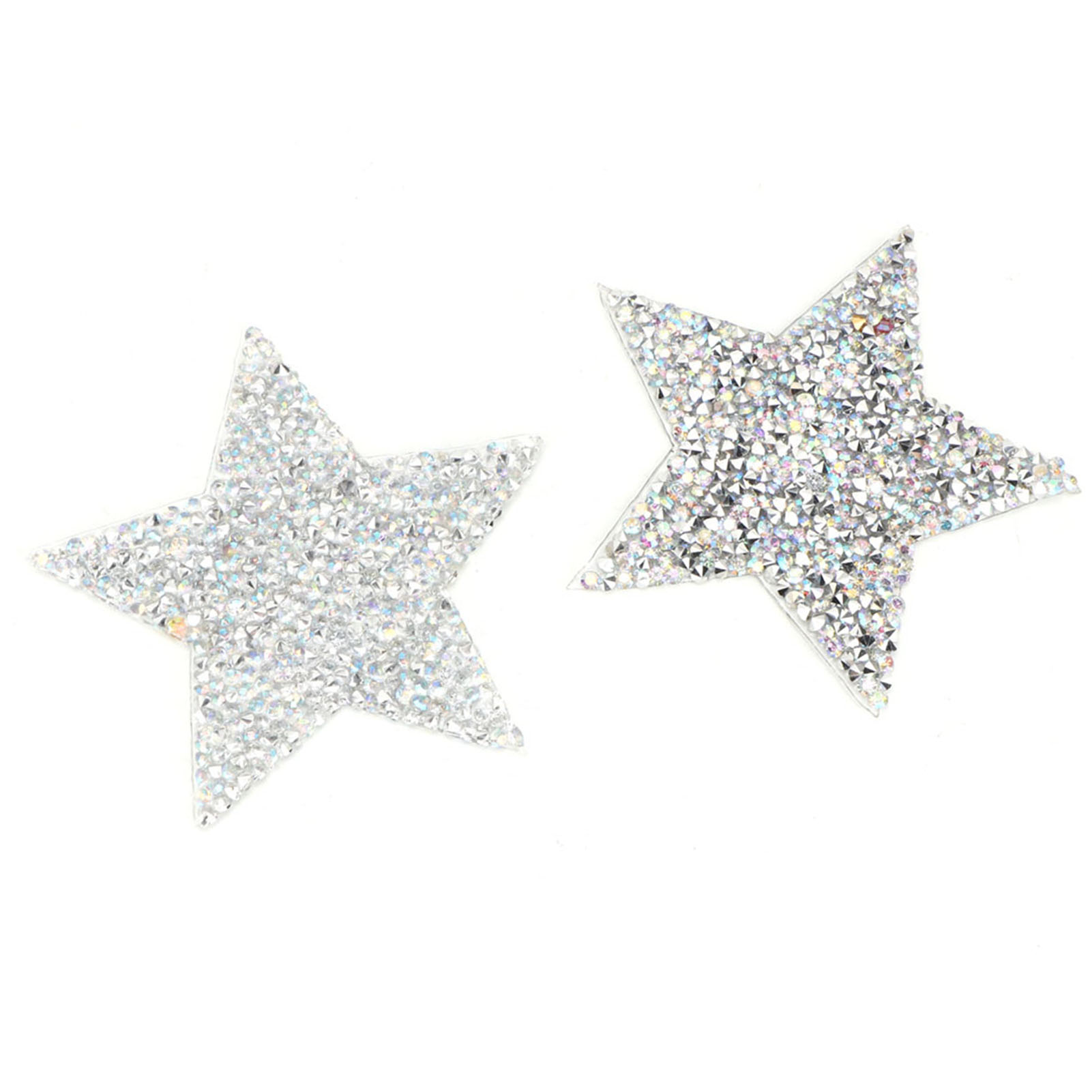 10pcs Rhinestone Star Applique Iron On Clothes Patch For Dress Shoes Bag Hat UK