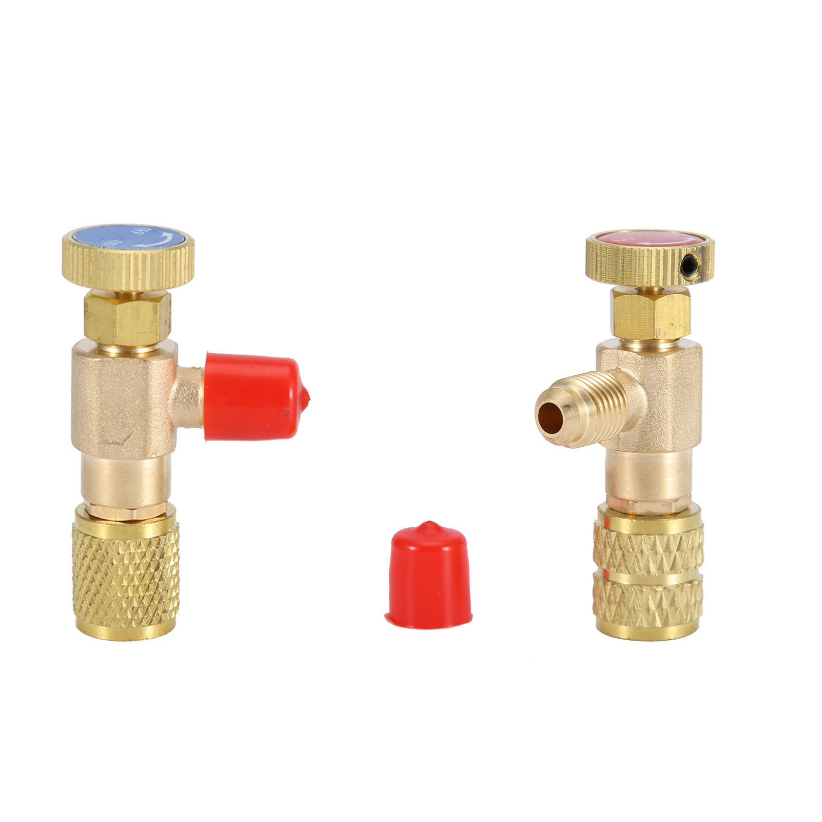 2pcs Liquid Safety Valve R410A R22 Air Conditioning Refrigerant 1/4 Safety