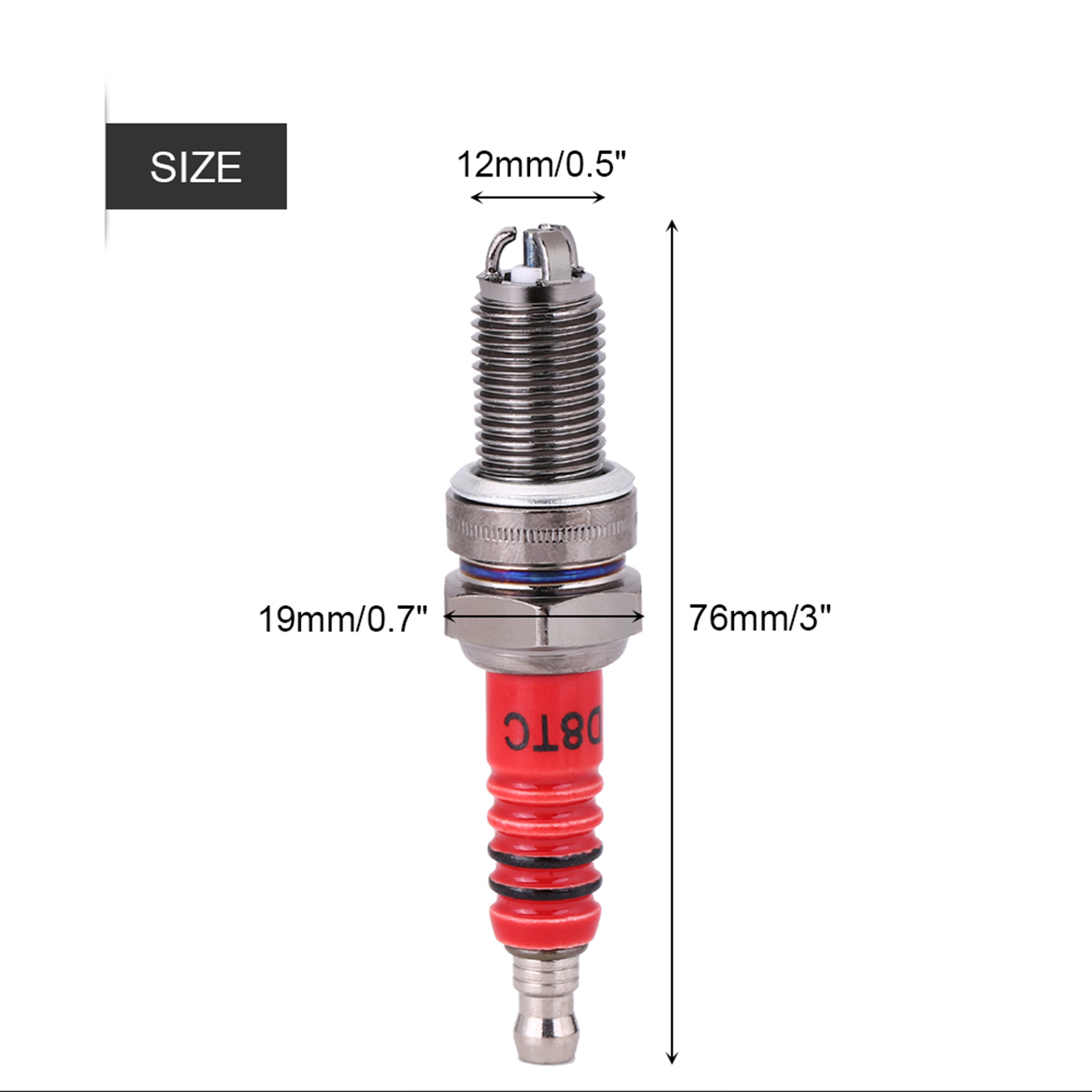 3pcs Plug D8TC 3 Electrode For CG 125 150 200cc CF250 Motorcycle Scooter