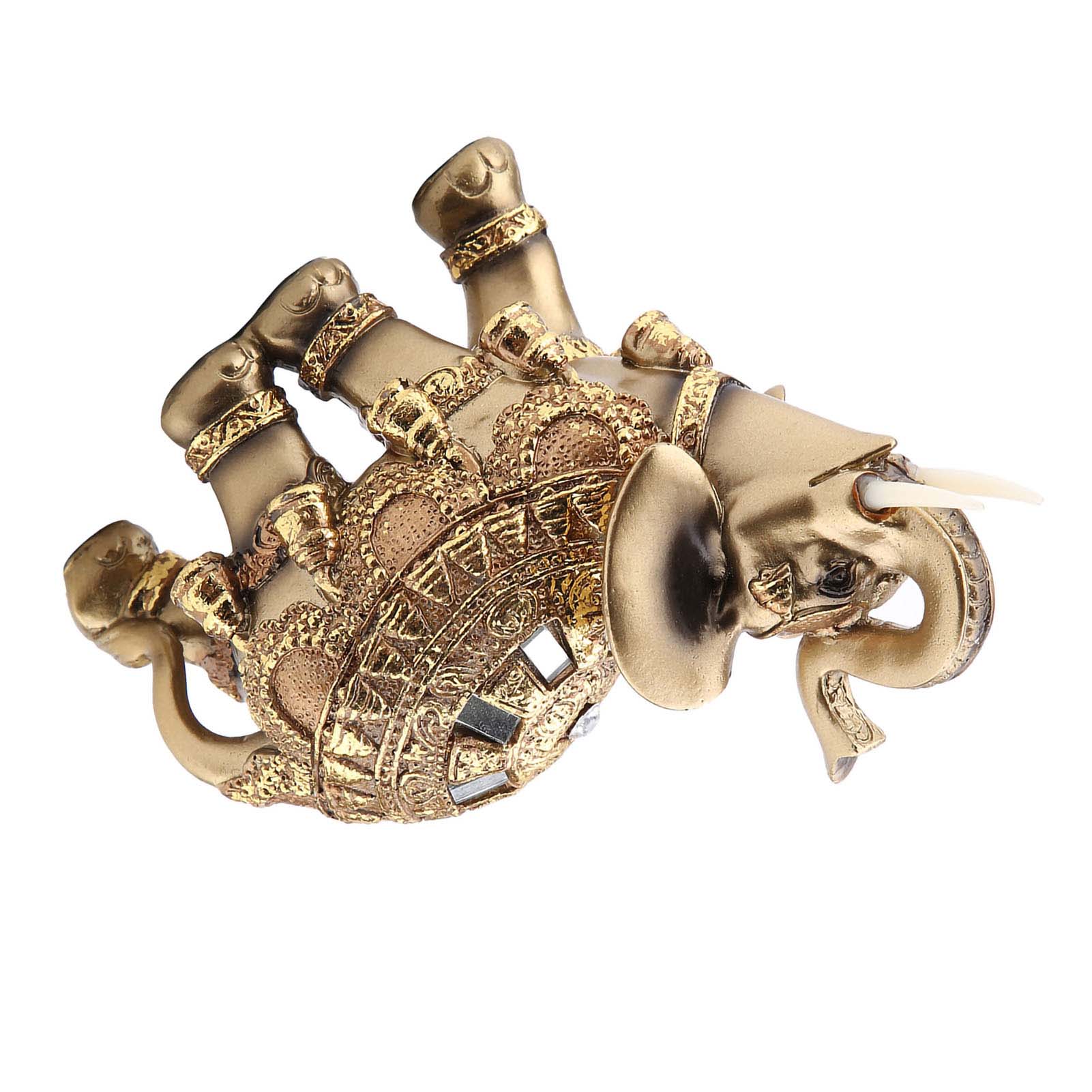 Lucky Feng Shui Golden Elephant Statue Wealth Figurine Gift Home Decoration