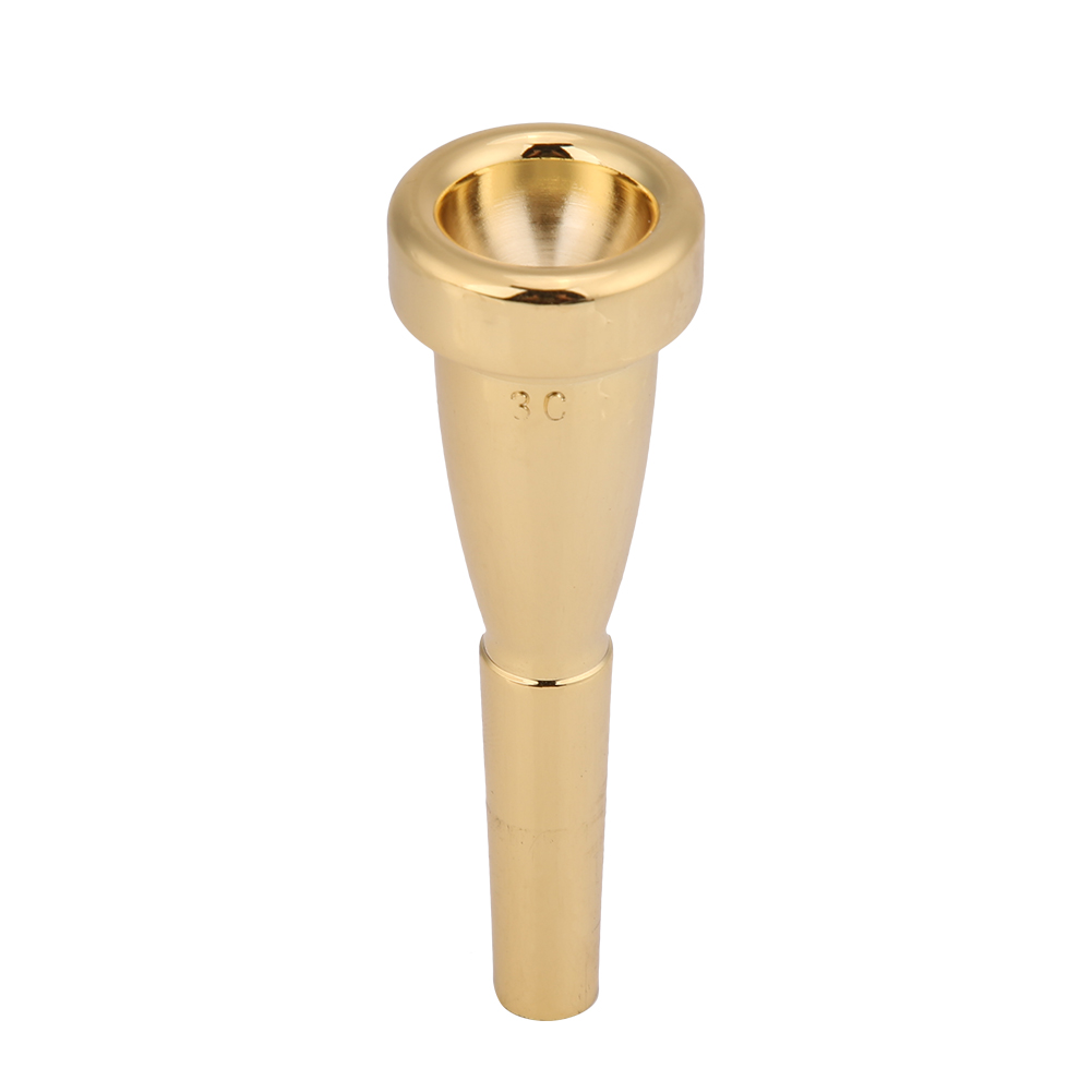 Trumpet Mouthpiece For 3C Size Musical Instrument Accessory (Gold)