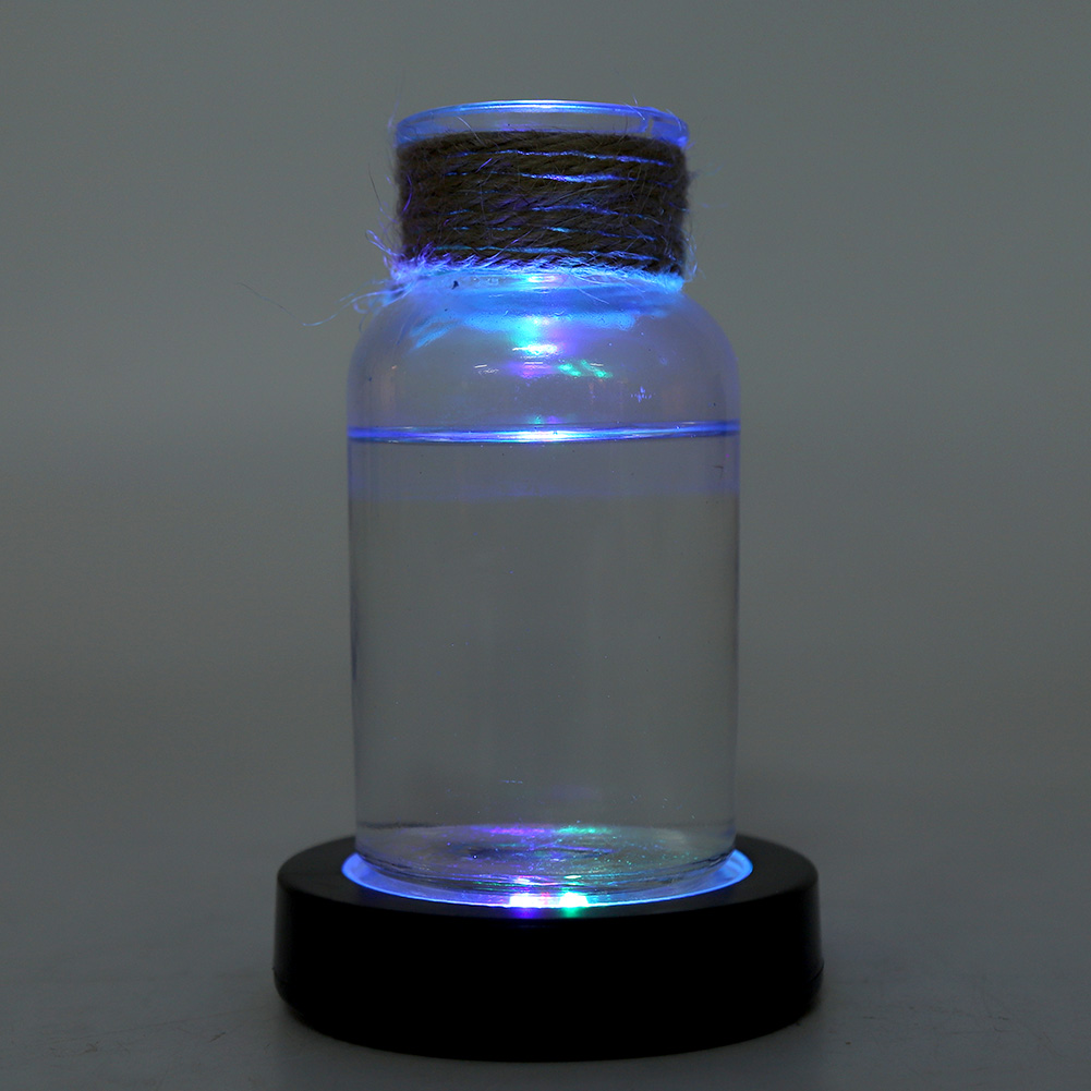 Cup Wine Bottle Coaster With Changing LED Light Black Shell Colorful Ligh KRI✈️