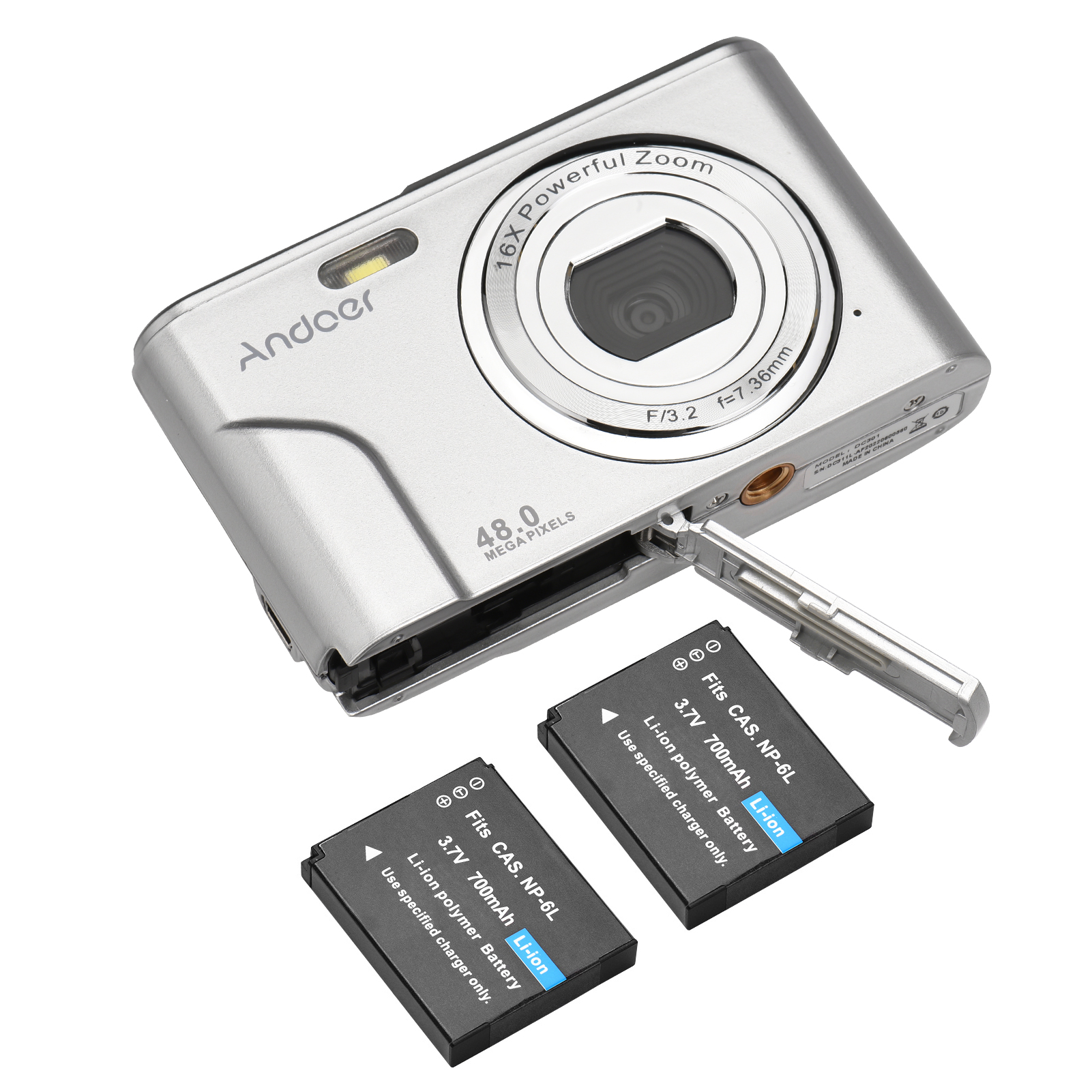 Digital Camera 48MP 1080P 2.4in 16X Zoom Autofocu Smart Detection