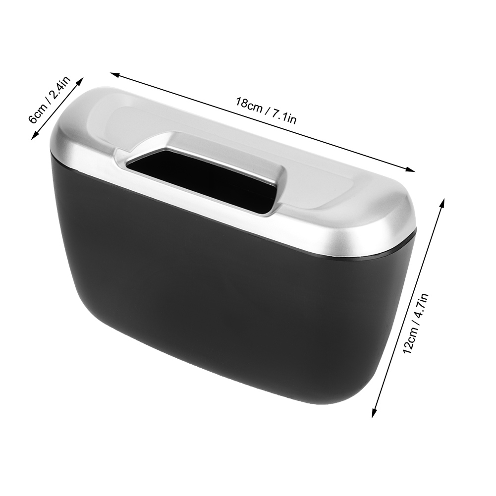 Portable Auto Car Trash Can Rubbish Waste Garbage Dust Box Bin Storage Hol KRI✈️