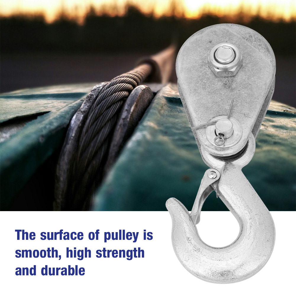 1Pcs High Strength Steel Single Wheel Lifting Rope Pulley Block(1 Ton) KRI✈️
