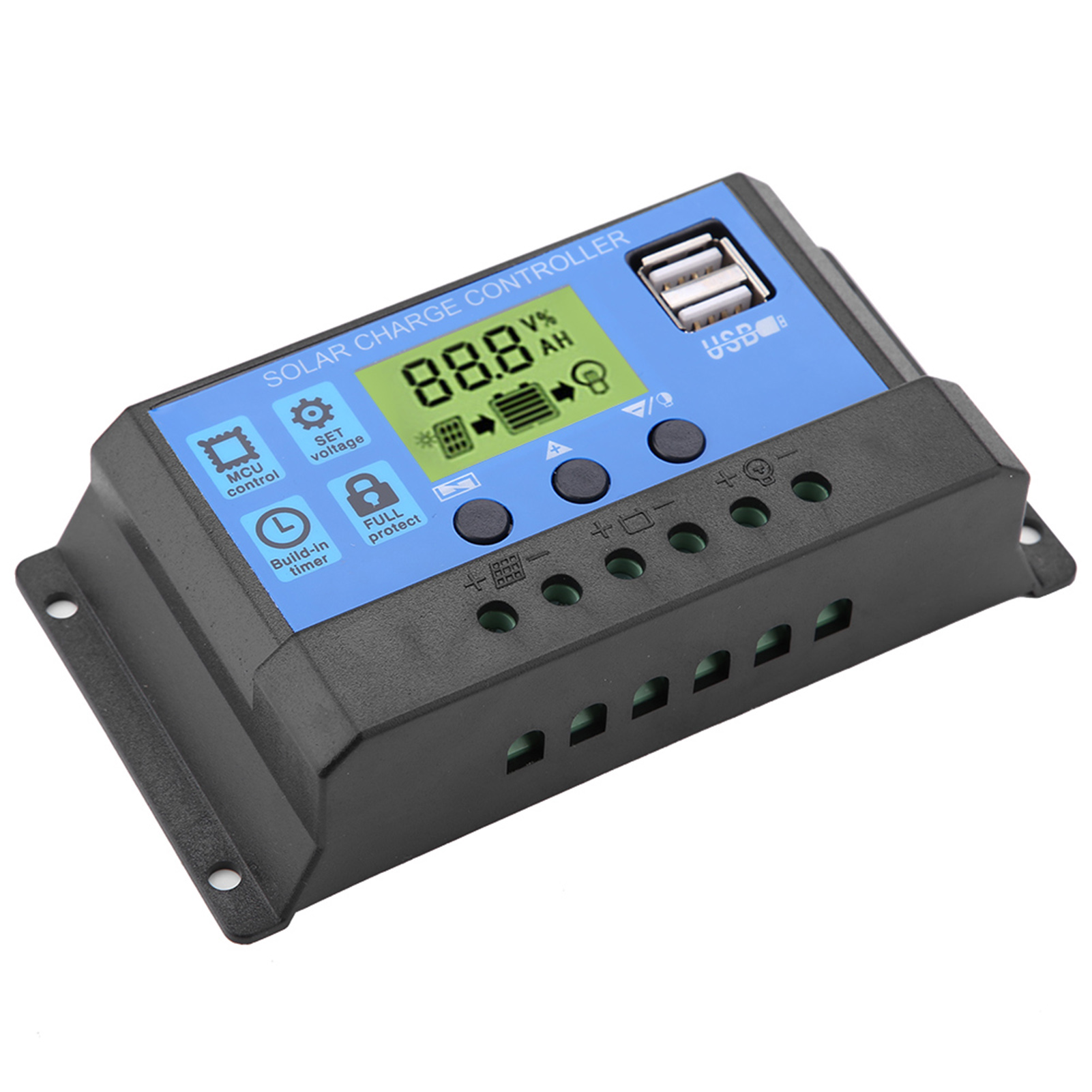 PWM 12V 24V Dual USB Solar Panel Charge Controller Regulator LCD Display 2 KRI✈️