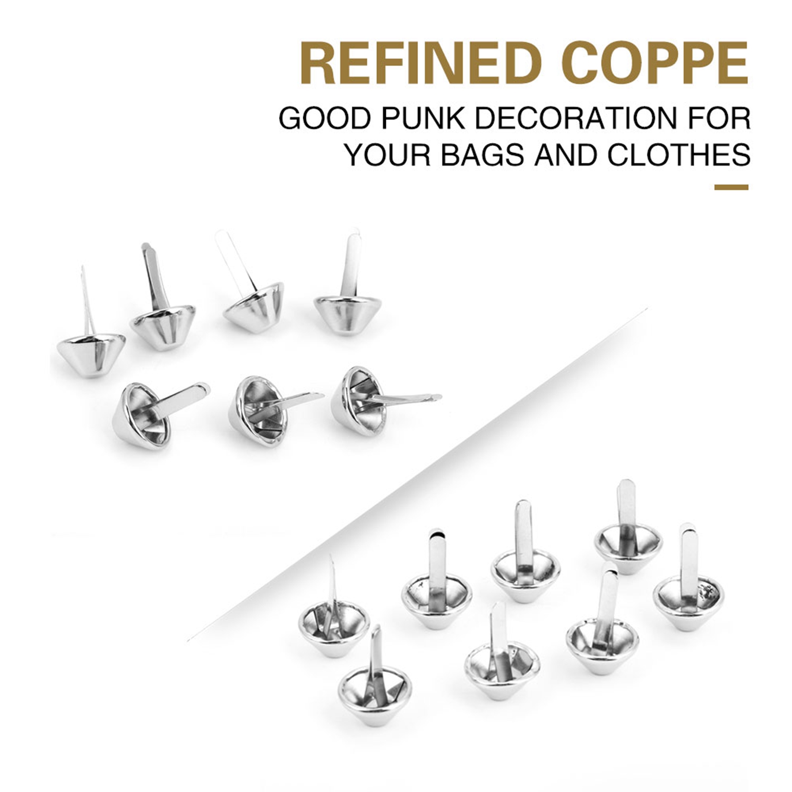 50Pcs Purse Handbag Cone Feet Nailhead Stud Spike Leather Craft Supplies ( KRI✈️