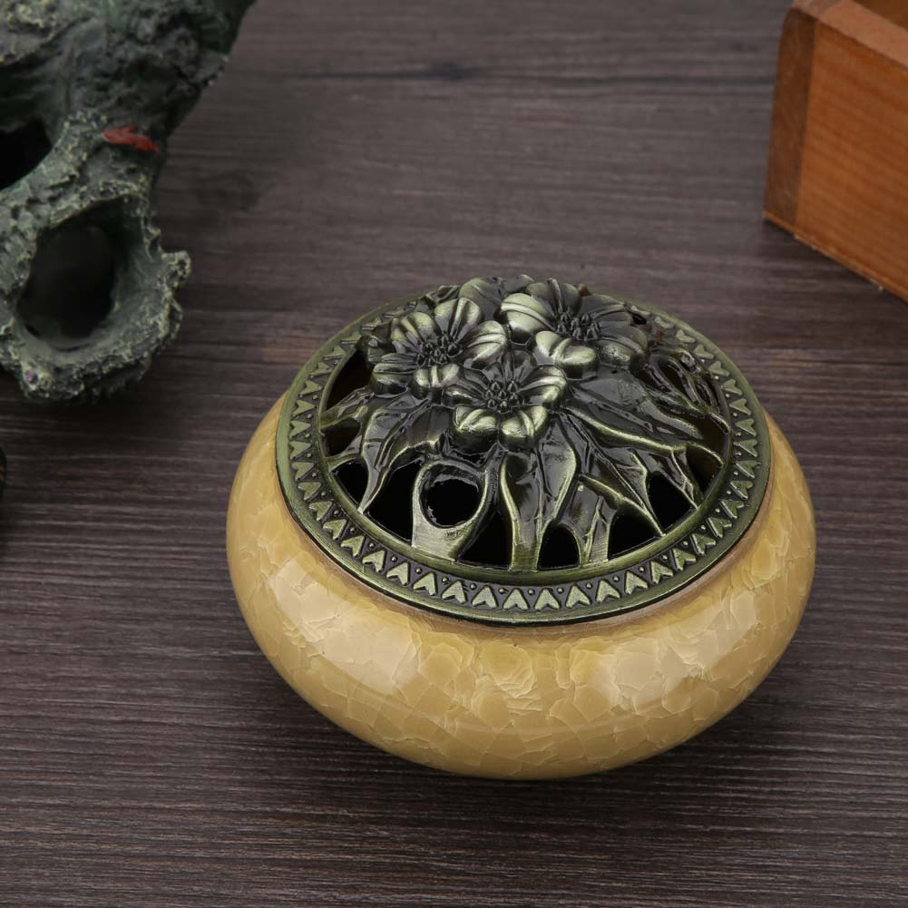 Ceramic Incense Burner Ice Cracking Censer Incense Holder Home Teahouse De KRI✈️
