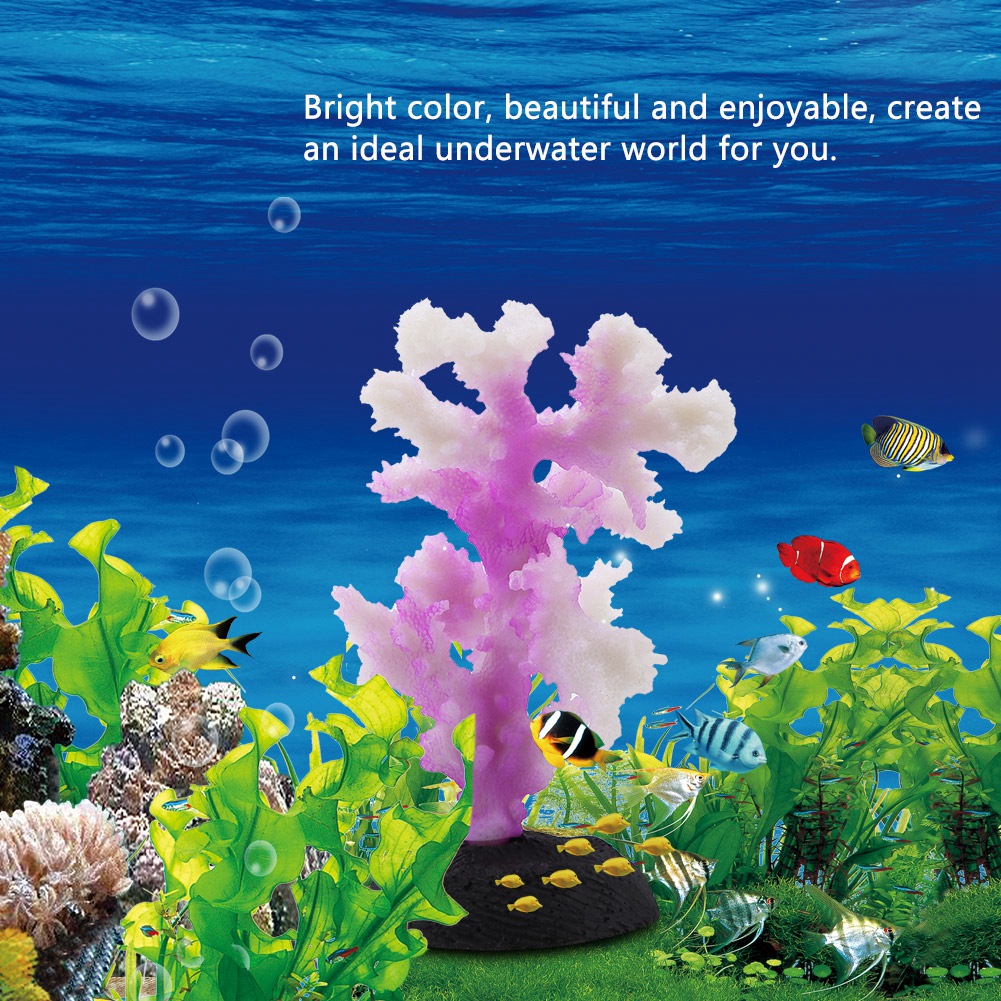 Luminous Coral Anemone Aquarium Silicone Simulation Plant Fish Tank Landsc KRI✈️
