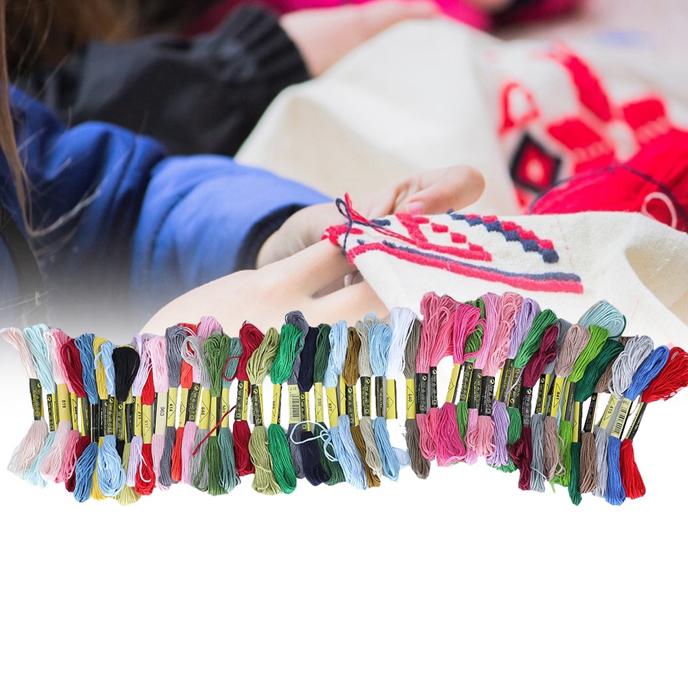 50 Colors Thread Skeins Embroidery Needle Set Stitching DIY Needle Felting KRI✈️